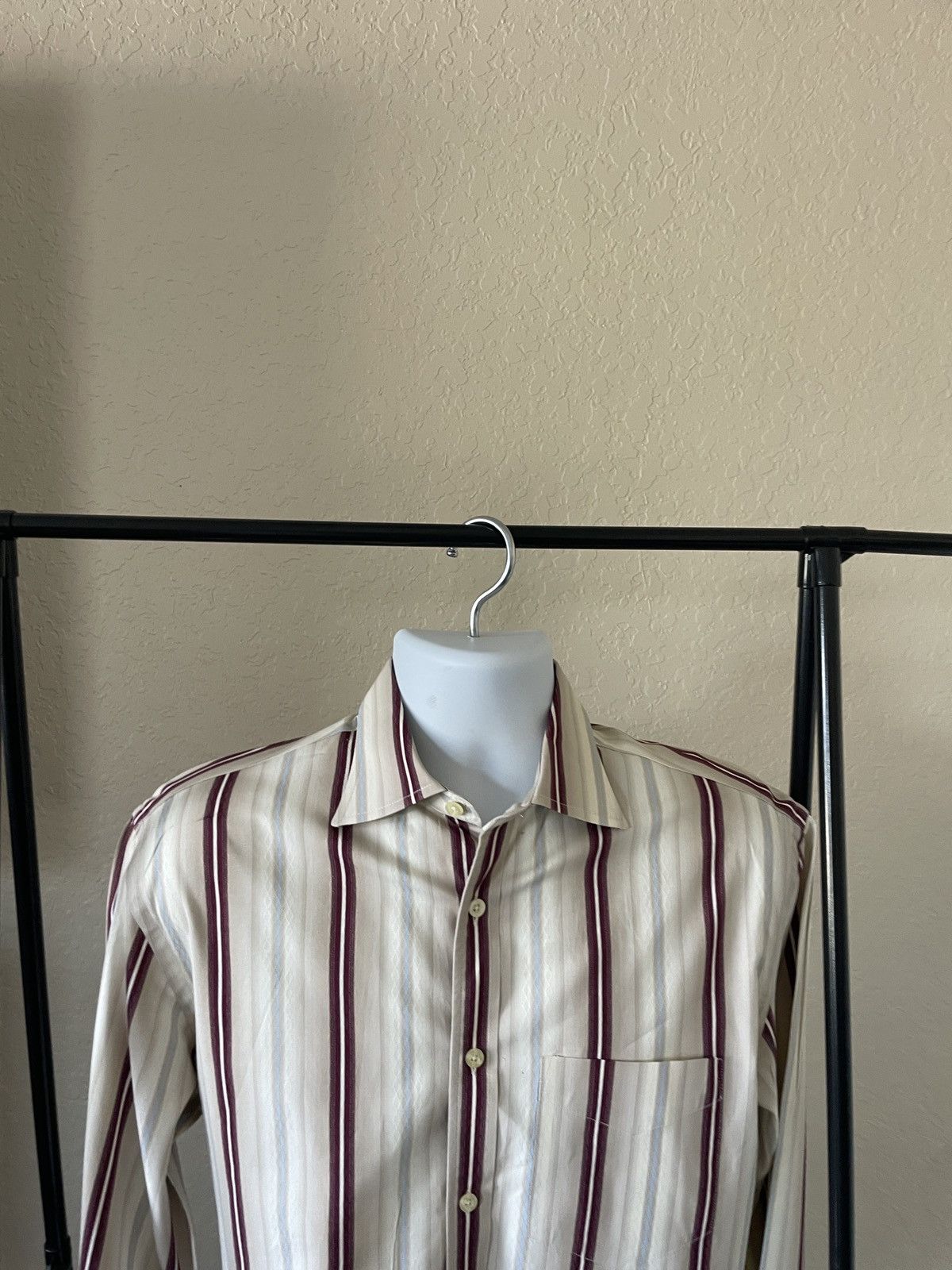 Paul Smith Striped Spread Collar FC contrast sleeve shirt Size US M / EU 48-50 / 2 - 1 Thumbnail