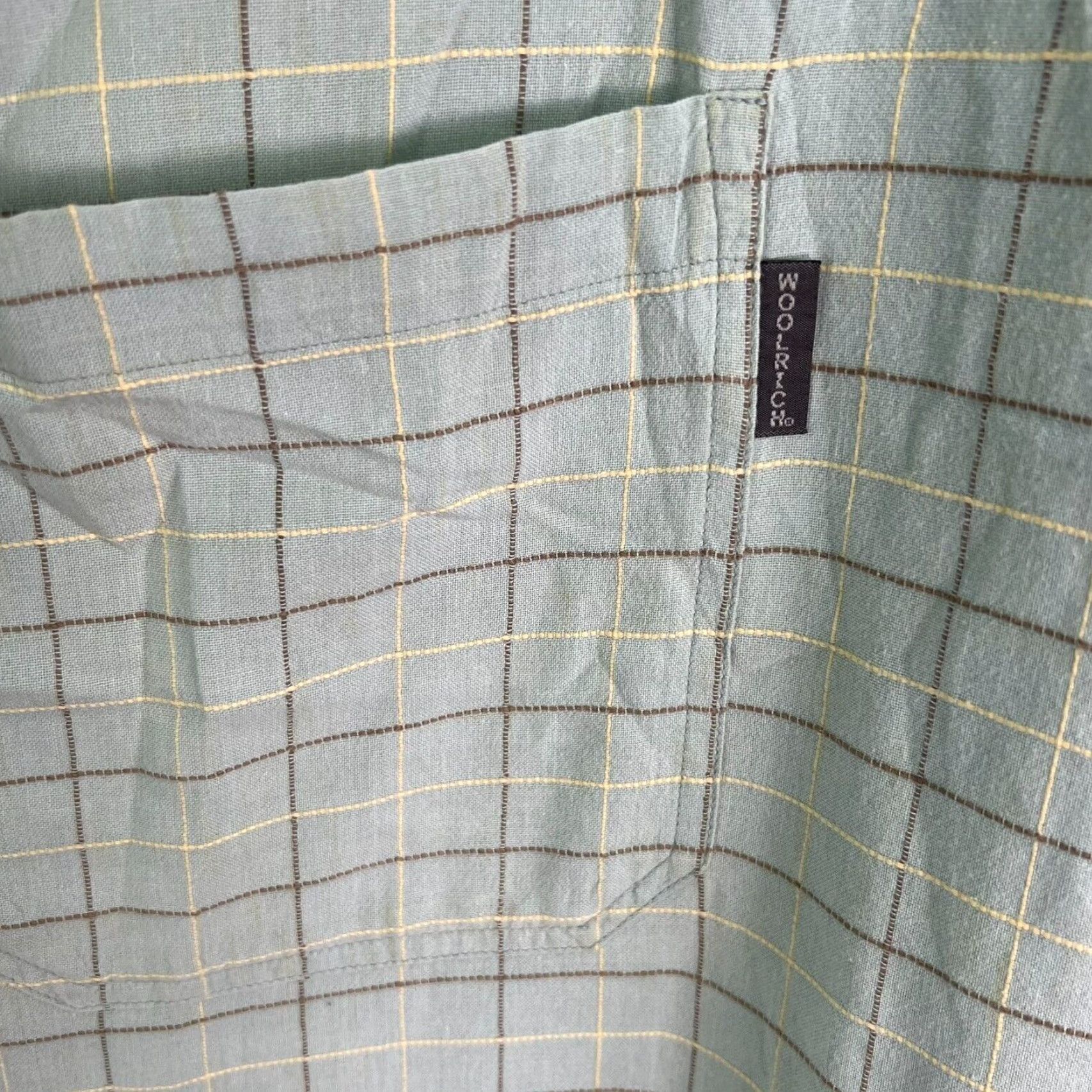 Vintage VINTAGE Woolrich Shirt Short Sleeve Plaid Button-Up Men’s 2XL Green Cotton Casual Fall Spring Summer Size US XXL / EU 58 / 5 - 2 Thumbnail
