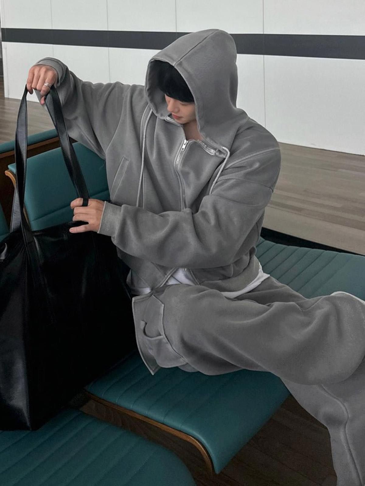 Vintage Cargo Grey Zip-up Hoodie/Sweatpants Size US 32 / EU 48 - 2 Thumbnail