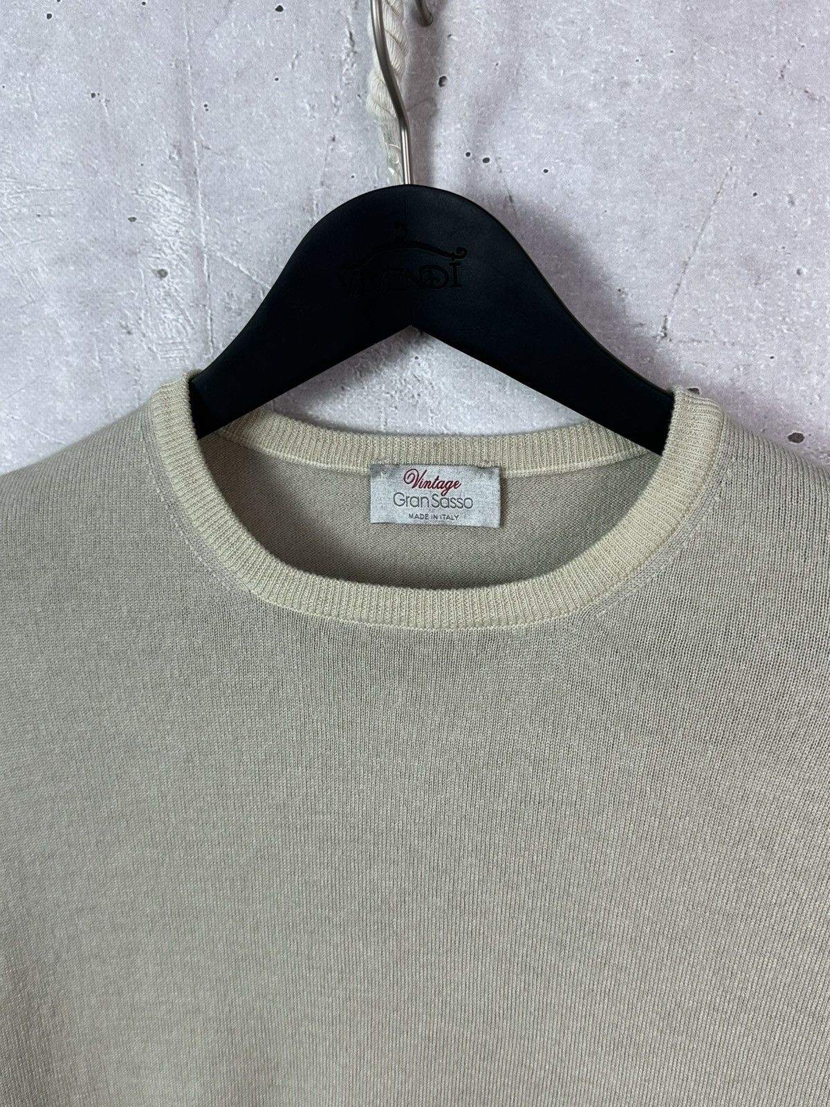 Gran Sasso × Vintage Gran Sasso Vintage Made in Italy Wool Ivory Knit Sweater Size US M / EU 48-50 / 2 - 5 Thumbnail