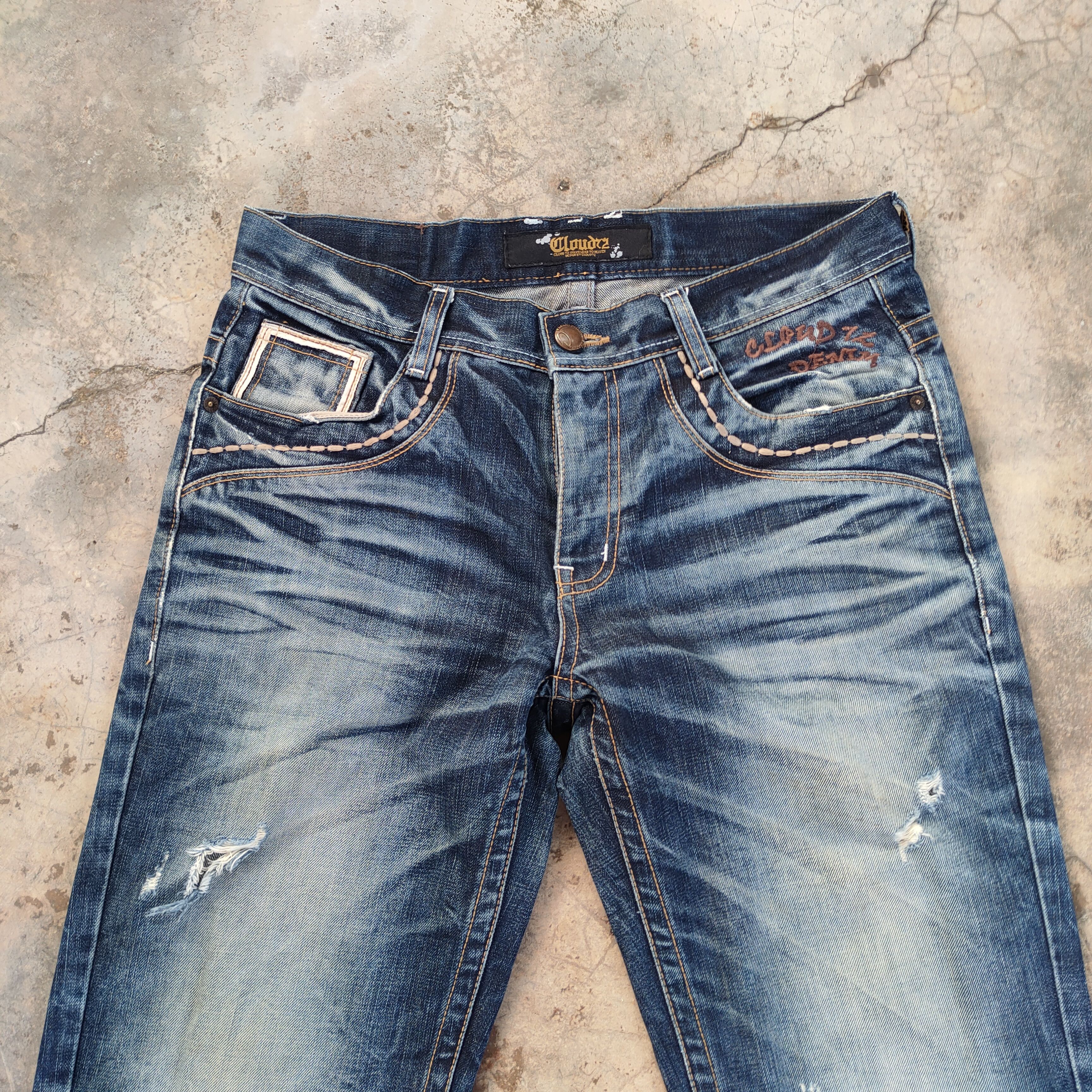 Japanese Brand VINTAGE JAPANESE FADED DISTRESSED JEAN PANTS Size US 34 / EU 50 - 2 Thumbnail