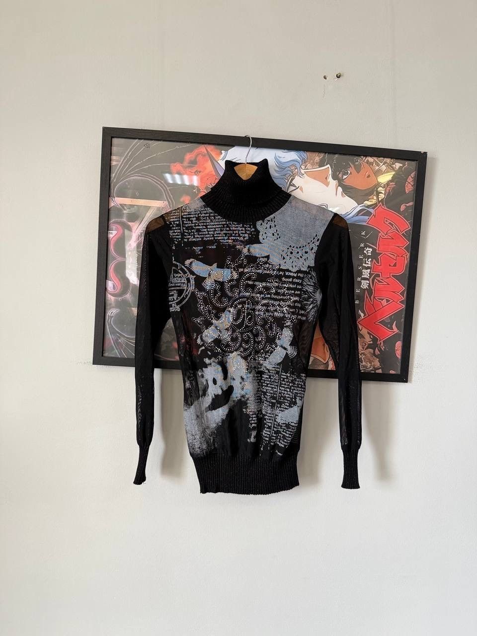 Vintage Very crazy Mesh Top Shirt Long Sleeve Printed Graphic Size M / US 6-8 / IT 42-44 - 1 Thumbnail