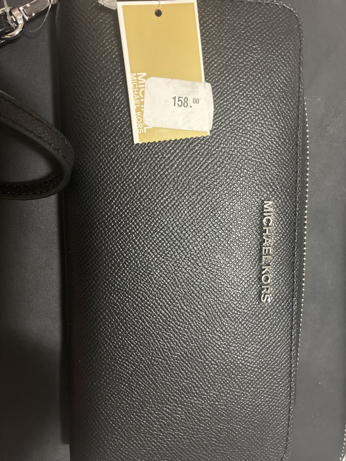 Michael Kors Jet Set Travel Large Leather Continental Wallet in black, Size ONE SIZE - 4 Thumbnail