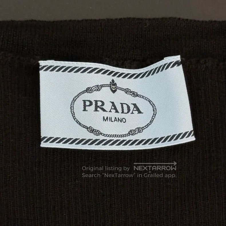 Prada Prada Black classic logo sheep wool elastic knitwear Size US S / EU 44-46 / 1 - 5 Thumbnail