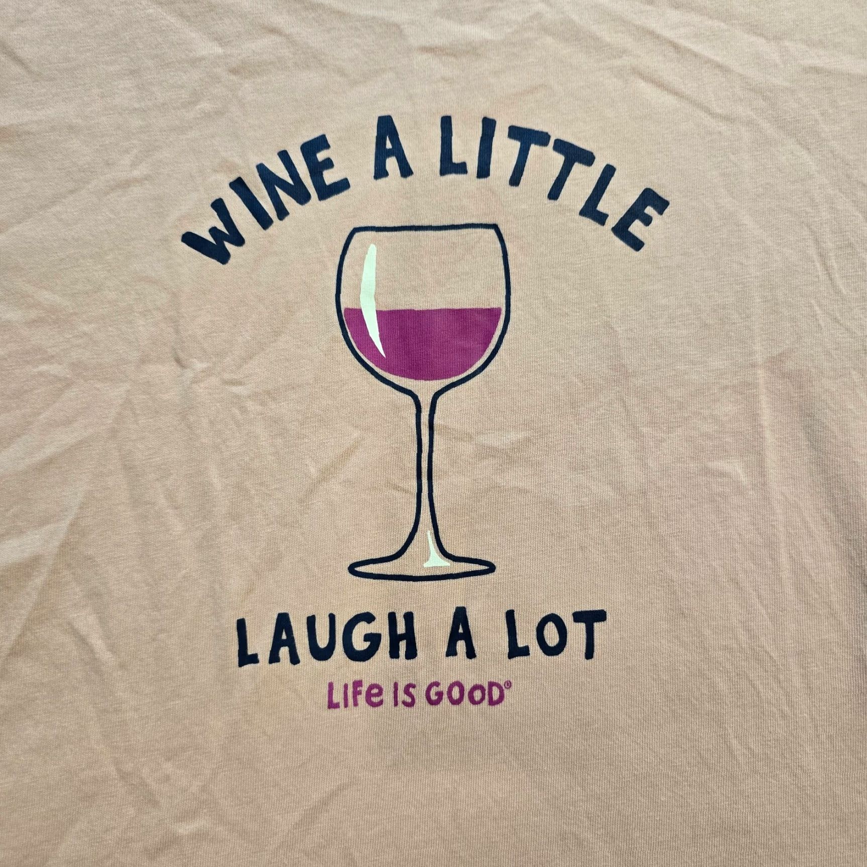 Life is Good Life Is Good Shirt Womens XL Pink Wine Short Sleeve Basic Casual Everyday Size XL / US 12-14 / IT 48-50 - 3 Thumbnail