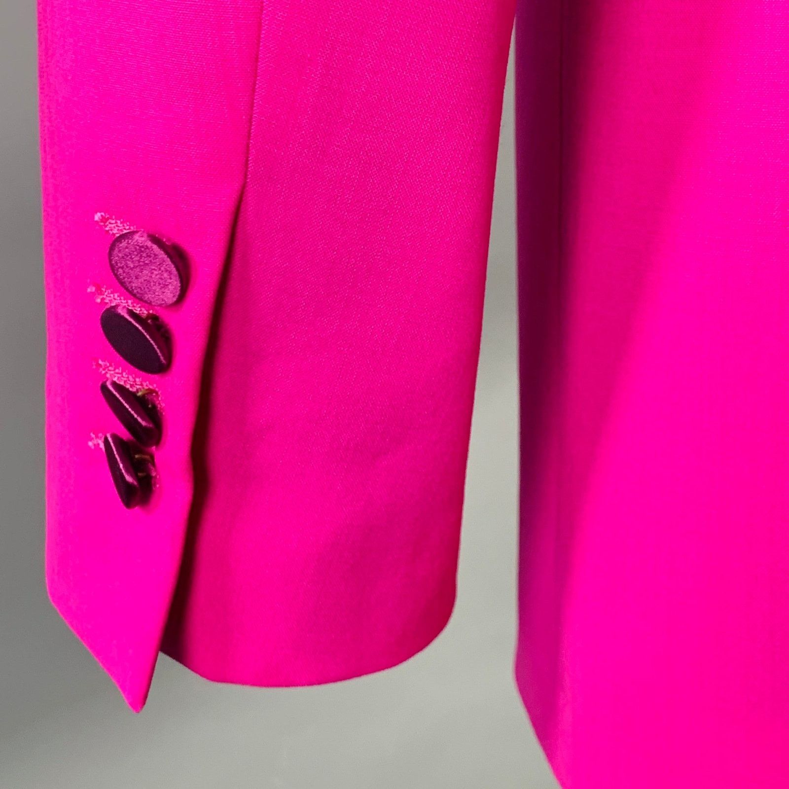 MSGM MSGM Size 8 Magenta Wool Blend Shawl Collar Jacket Blazer Size M / US 6-8 / IT 42-44 - 4 Thumbnail
