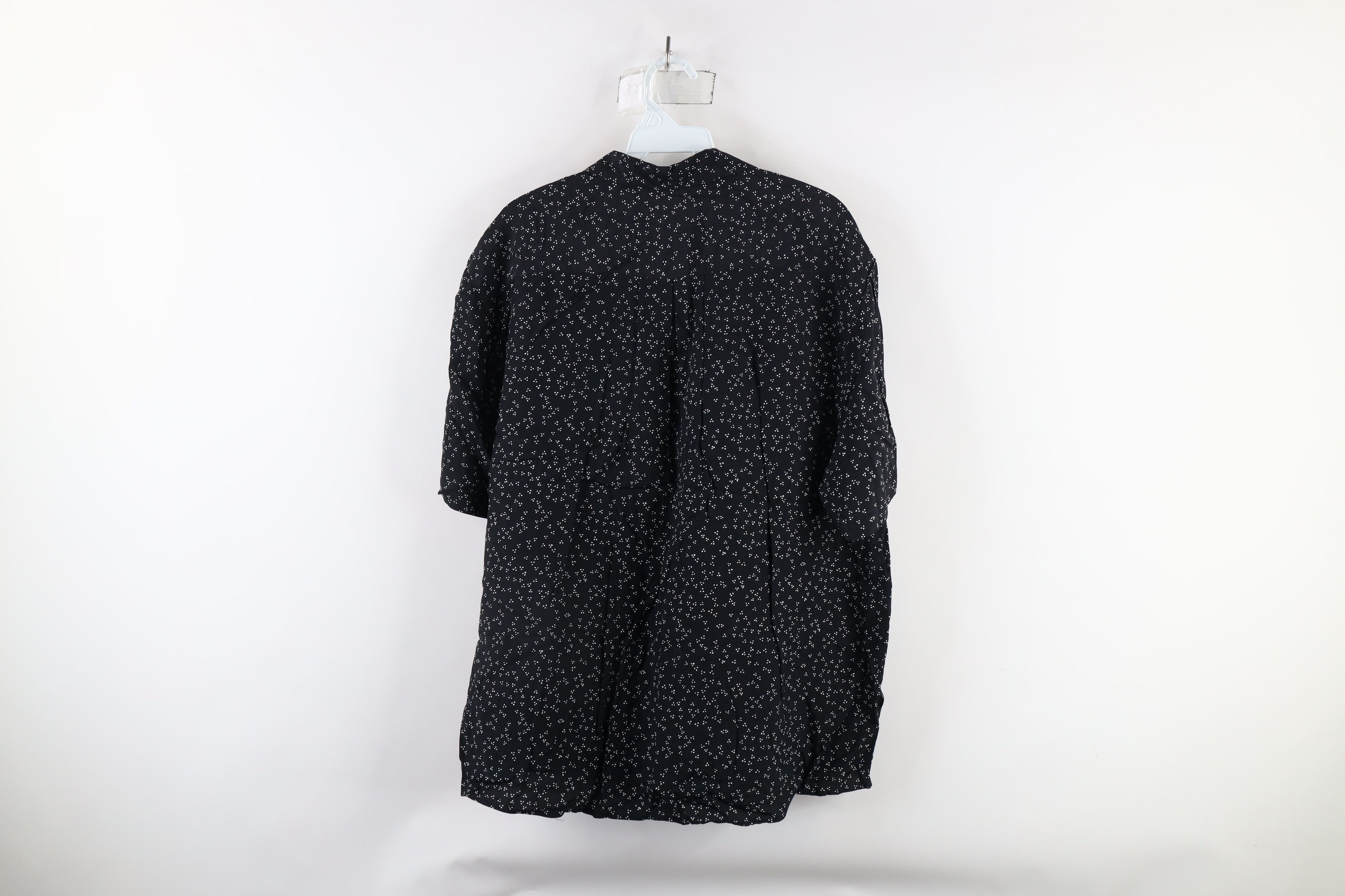Esprit × Vintage Vintage 90s Esprit Rayon Looped Collar Button Shirt Black Size L / US 10 / IT 46 - 7 Thumbnail