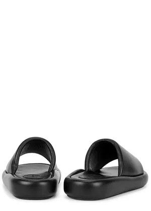Balenciaga o1y0625 Leather Slippers in Black Size US 7 / IT 37 - 4 Thumbnail