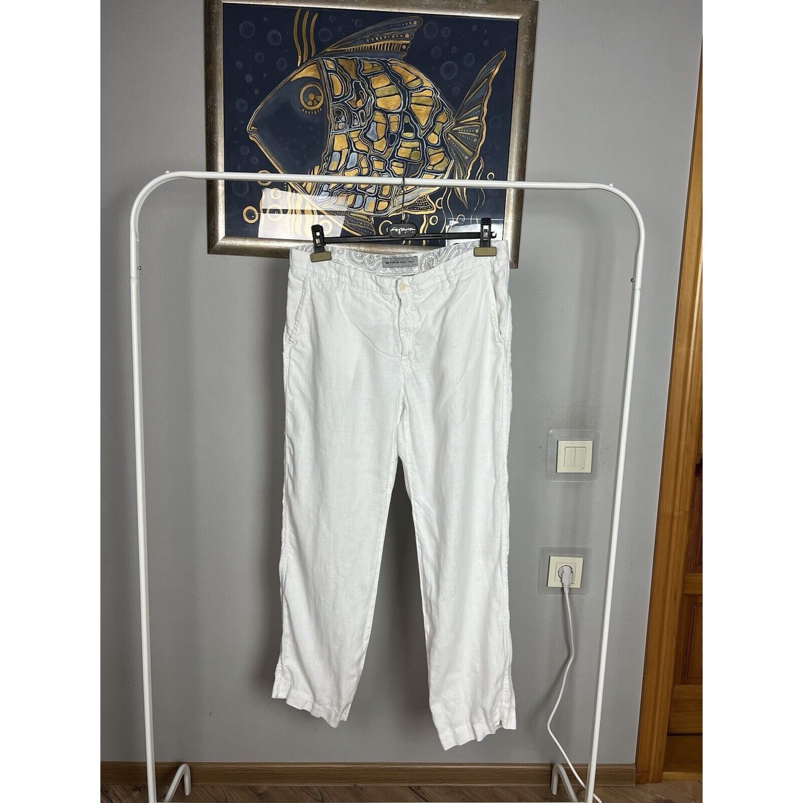 Etro Etro Old Money Style White Linen Relaxed Fit Pants Size 52 Size US 36 / EU 52 - 5 Thumbnail