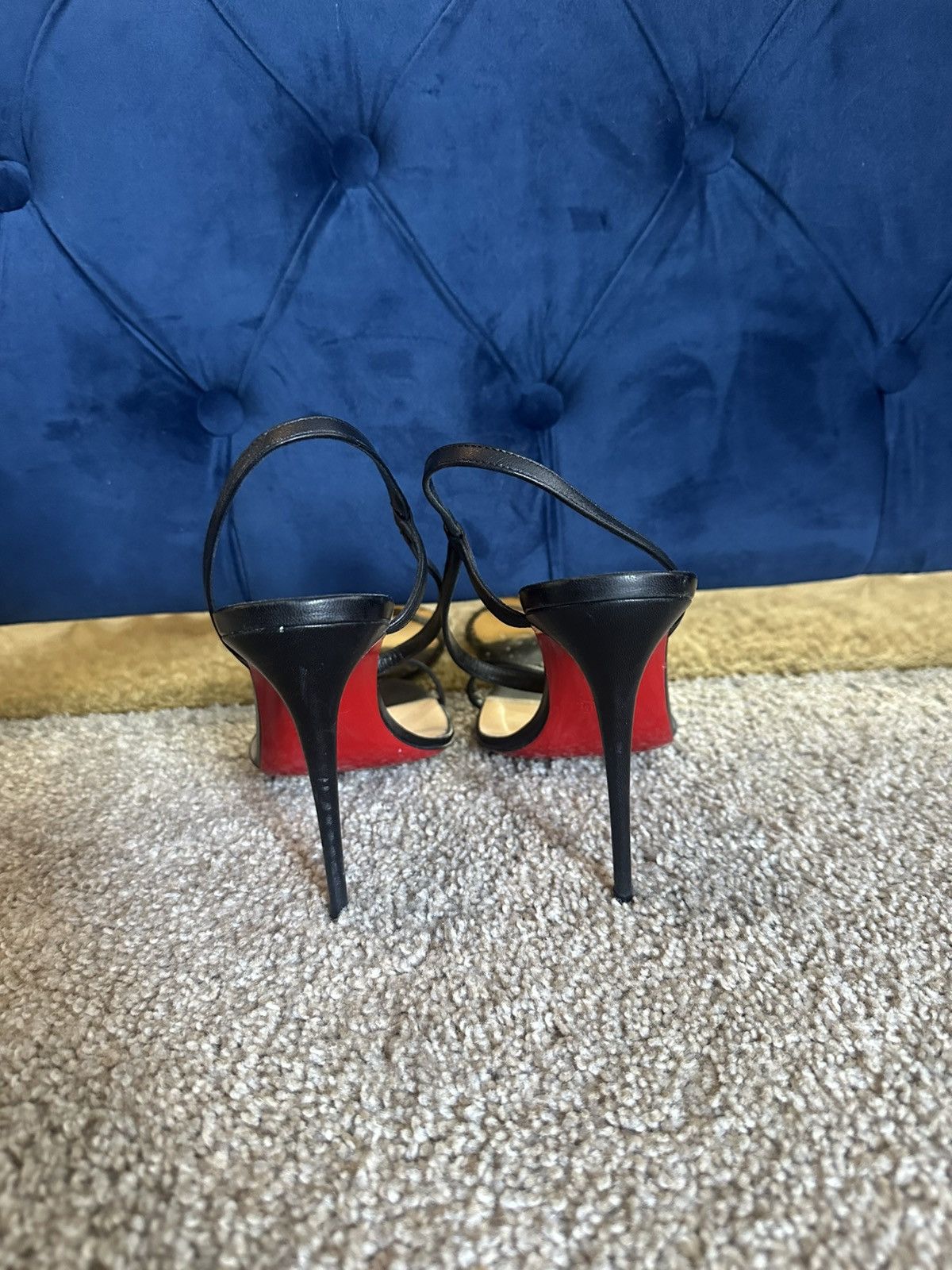 Christian Louboutin Strappy black Christian Louboutin heels Size US 10 / IT 40 - 3 Thumbnail
