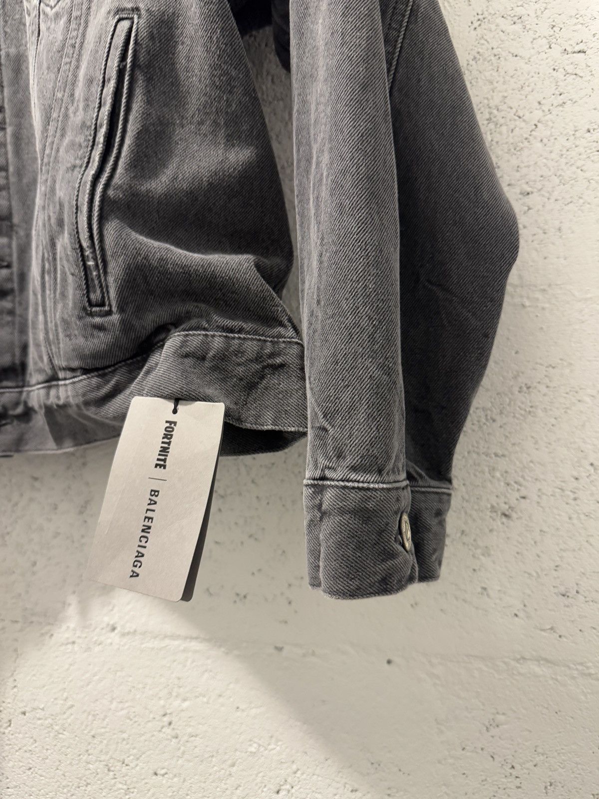 Balenciaga *RARE* 163/200 BALENCIAGA X FORTNITE DEMNA GREY DENIM JACKET Size US M / EU 48-50 / 2 - 3 Thumbnail