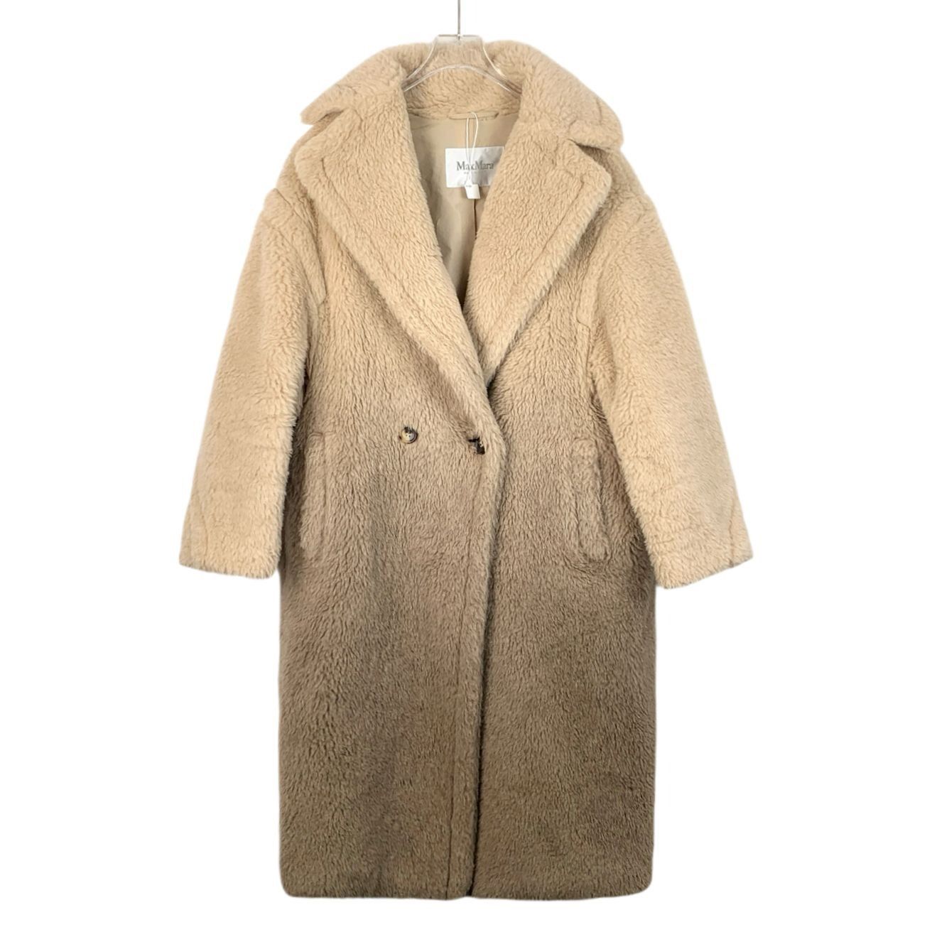 Max Mara Max Mara Beige Teddy Coat Womens Long Double-Breasted Wool B Size M / US 6-8 / IT 42-44 - 1 Thumbnail