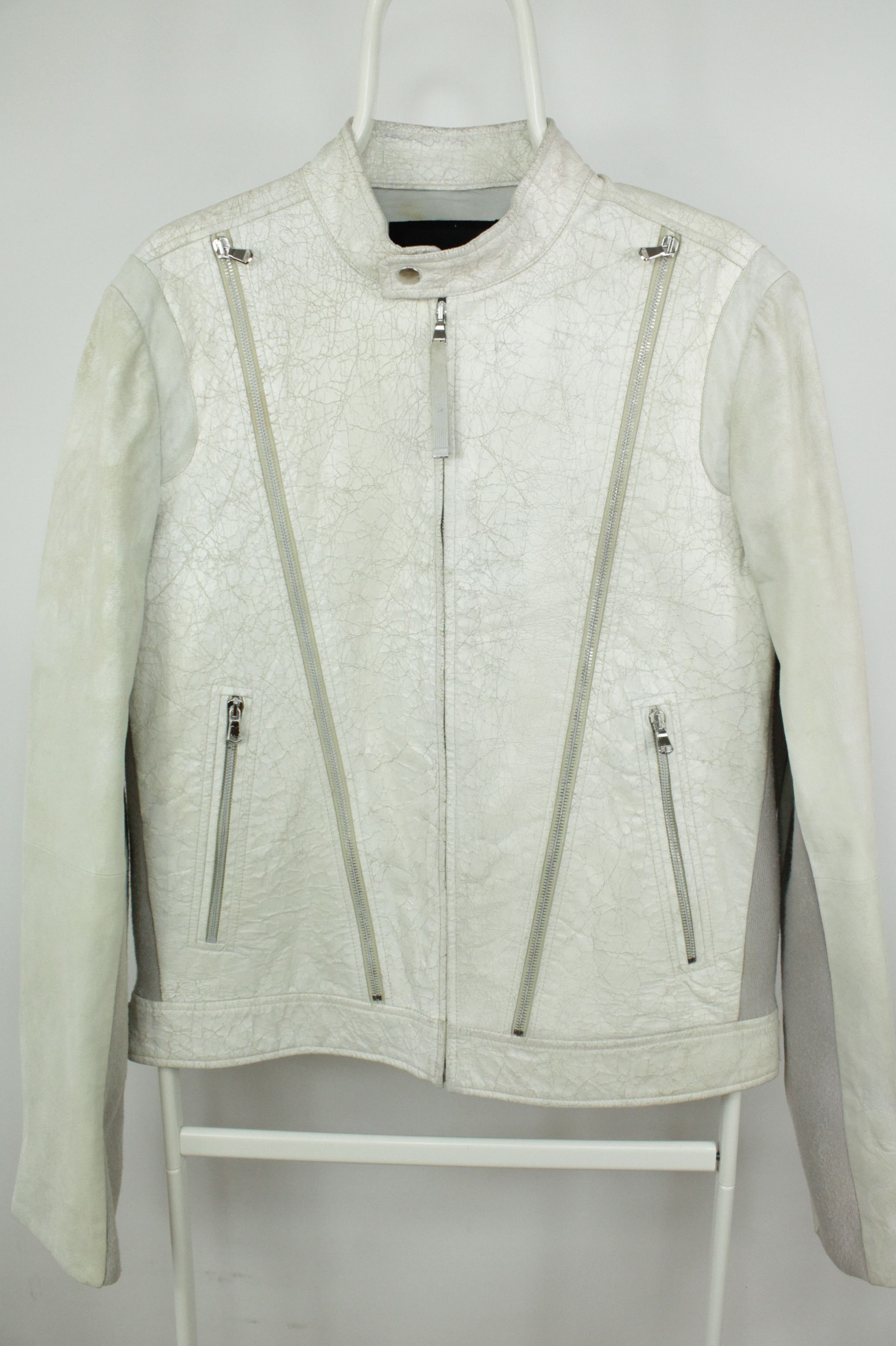 Diesel Diesel Black Gold Suede Leather Vintage Effect Chrome Jacket Size US M / EU 48-50 / 2 - 3 Thumbnail
