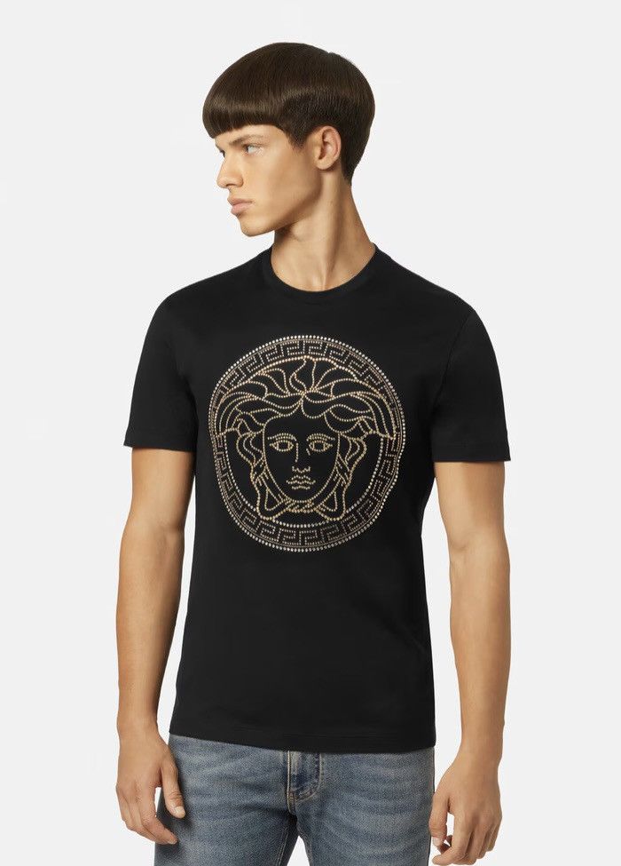 Versace Versace Crystal Medusa Black Tee Shirt Size US XXL / EU 58 / 5 - 1 Thumbnail