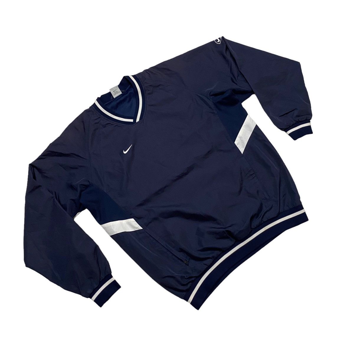 Nike × Vintage Vintage 90s Nike Baseball winbreaker Vneck Size US L / EU 52-54 / 3 - 2 Thumbnail