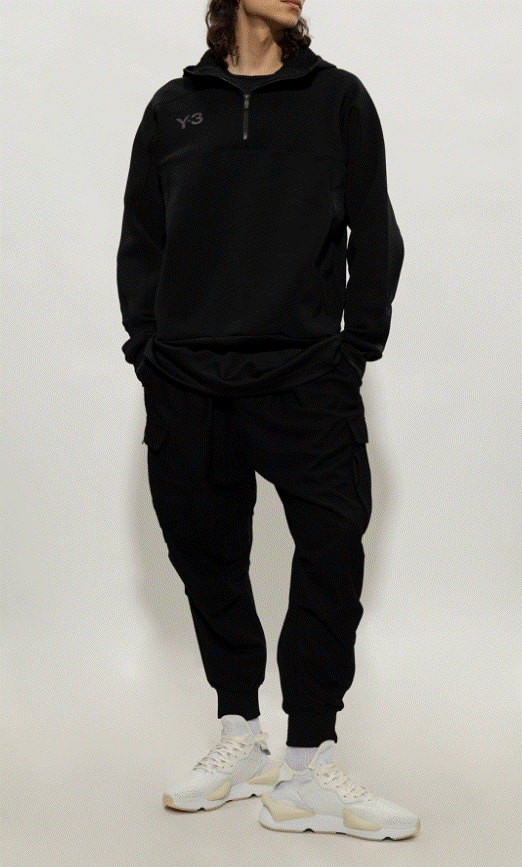 Adidas × Y-3 × Yohji Yamamoto Y3 Adidas Yohji Yamamoto Black U Logo Zip Hoodie Size US S / EU 44-46 / 1 - 2 Thumbnail