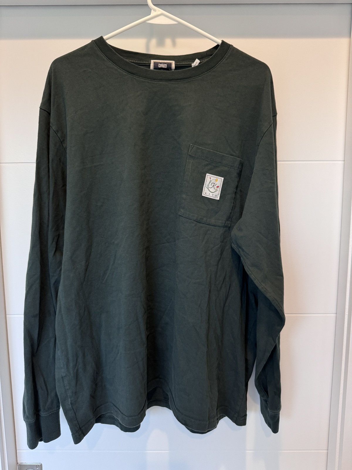 Kith Mens Kith & Kin Green Flowers LS Tee Size XL