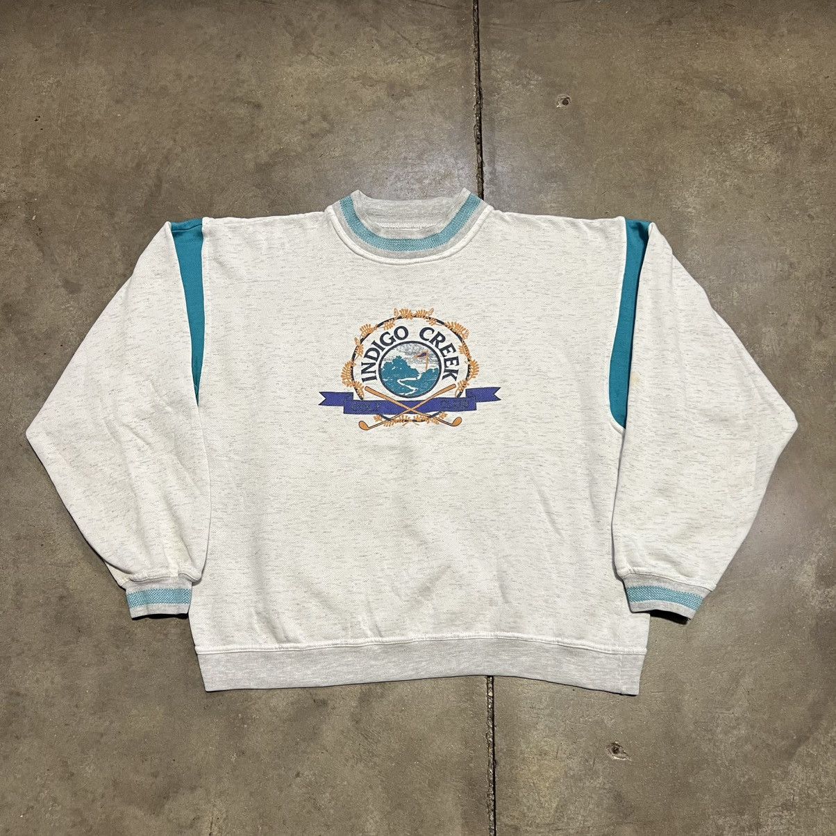 Vintage Vintage 90s Indigo Creek Golf Country Club Sweatshirt Size US M / EU 48-50 / 2 - 4 Thumbnail