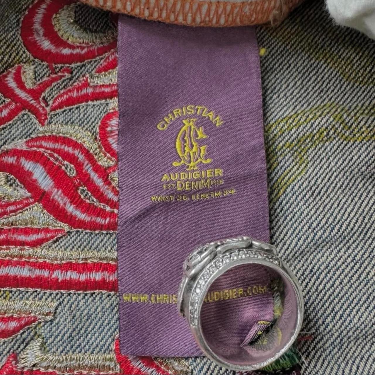 Christian Audigier × Ed Hardy Christian Audigier Skull Rose Jeans Size US 36 / EU 52 - 7 Thumbnail