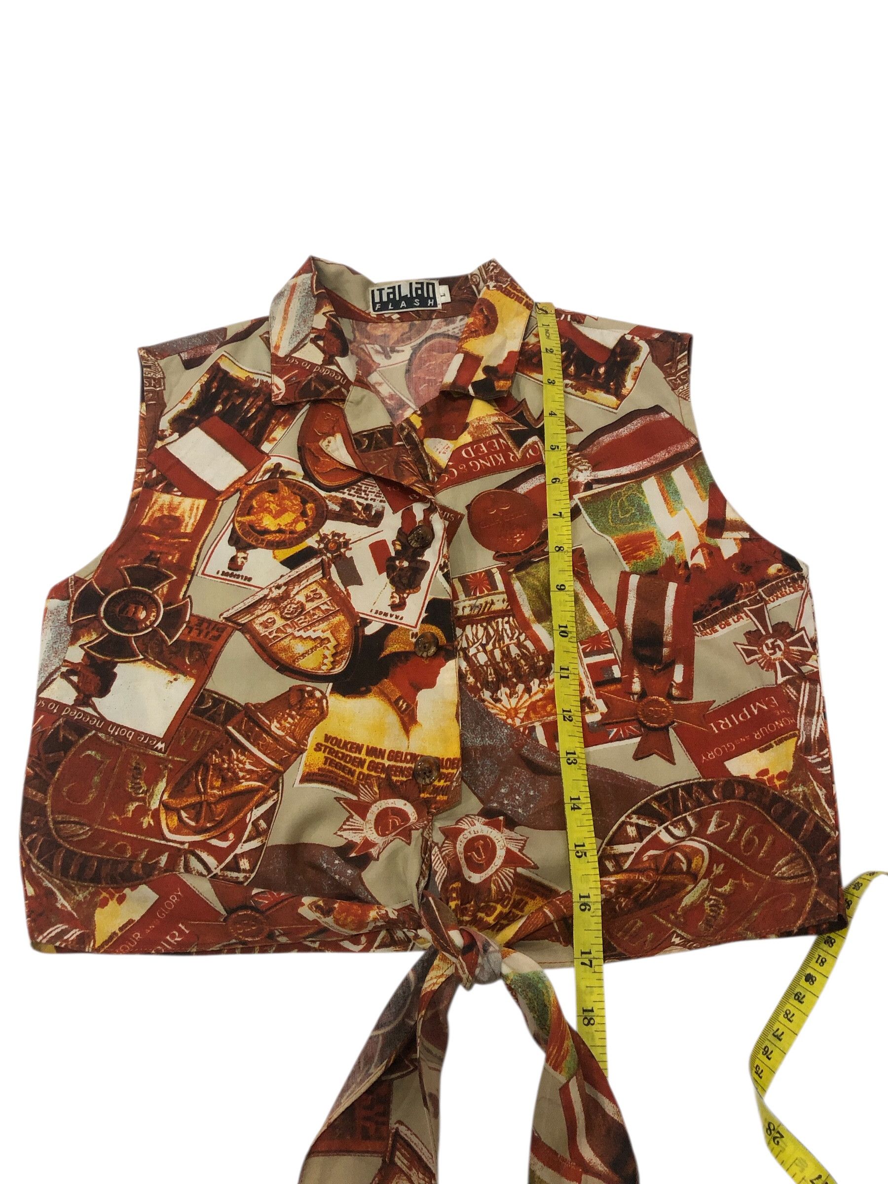 Vintage Rare Vivienne Westwood Inspired Abstract Military Tie Vest Size S / US 4 / IT 40 - 16 Thumbnail
