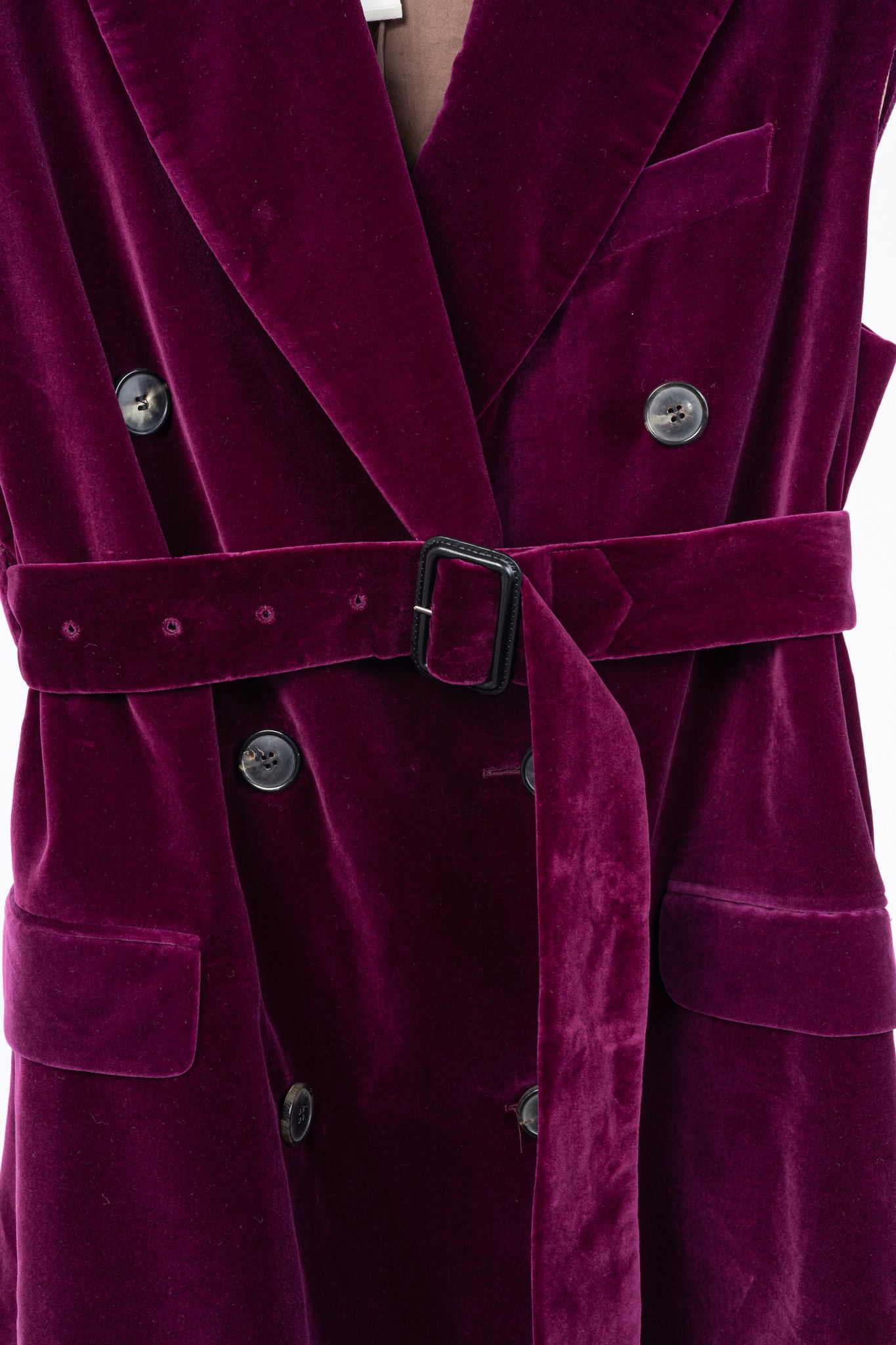Dries Van Noten Dries Van Noten AW20 Rawn Shortbis Velvet Cap-Sleeve Coat Size M / US 6-8 / IT 42-44 - 6 Thumbnail