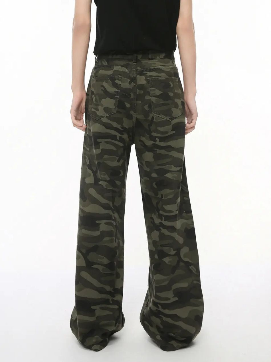 Japanese Brand Retro high street camouflage straight leg jeans Size US 32 / EU 48 - 4 Thumbnail