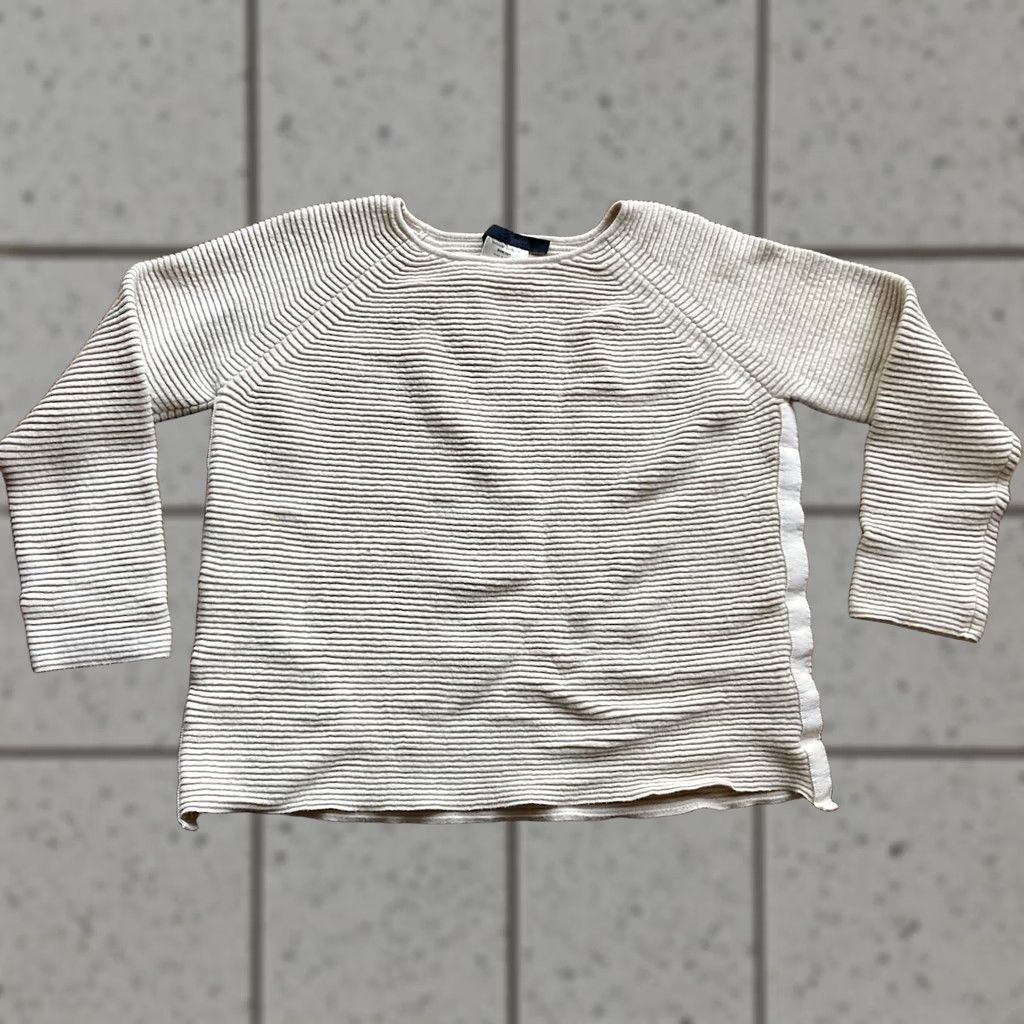 Les Copains VINTAGE Les Copains Sweater Womens XS Beige Knit Wool Cotton Crew Neck Long Sleeve Pullover Italy Size XS / US 0-2 / IT 36-38 - 1 Thumbnail