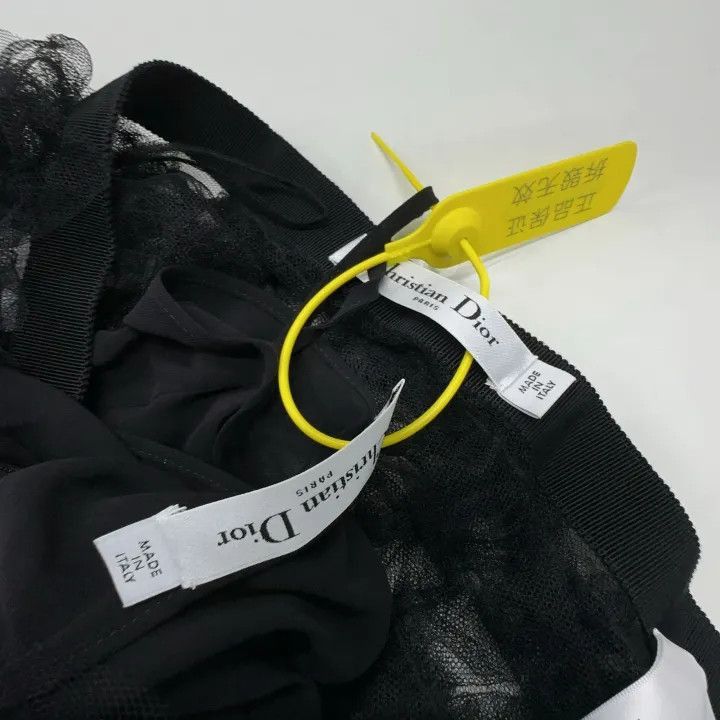 Dior Dior Black Ruffled High-Waist Midi Skirt 0079-2507 Size 37" - 6 Thumbnail