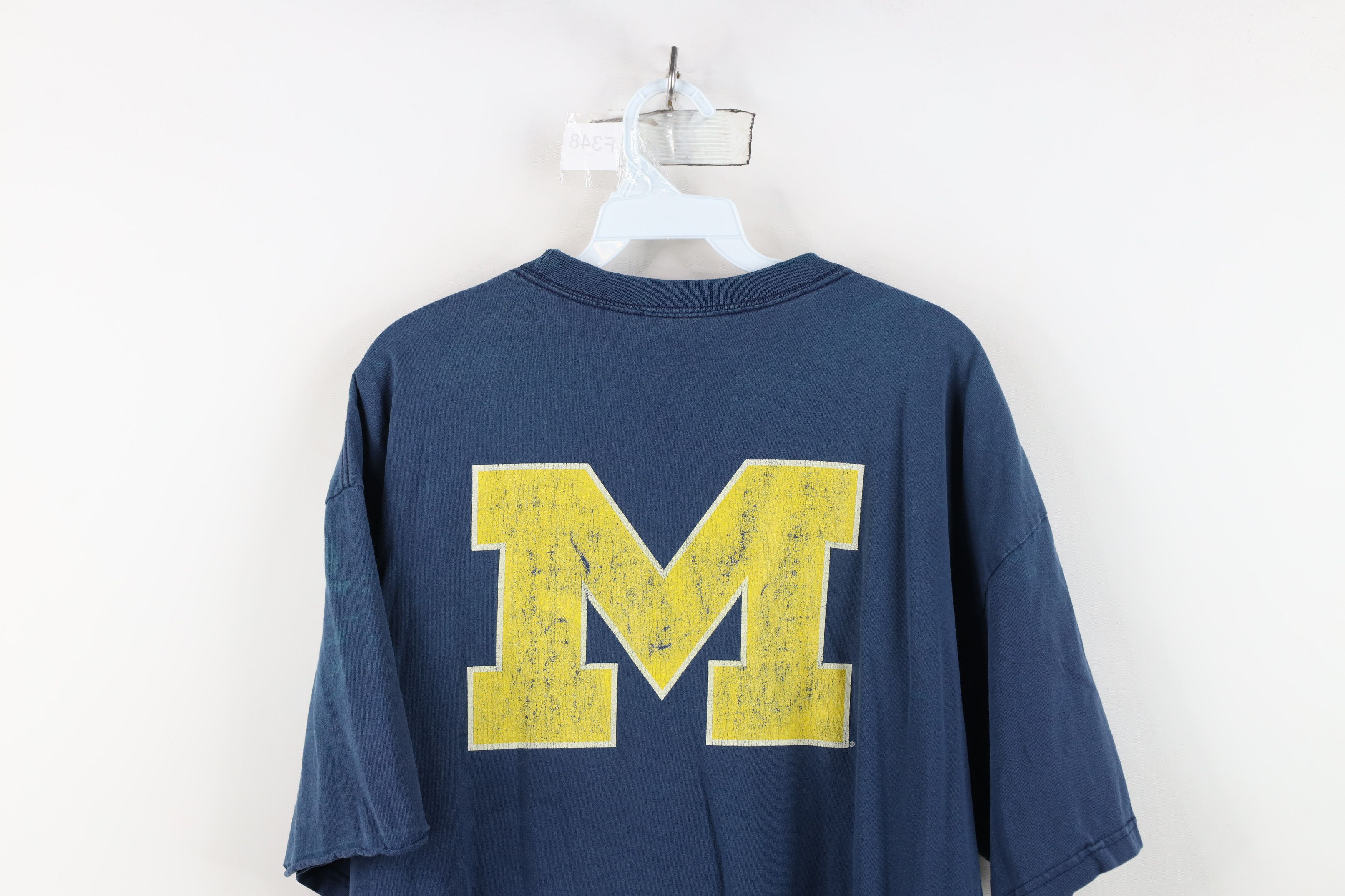 Nike Vintage Nike Scott Mini Swoosh University Michigan T-Shirt Size US XL / EU 56 / 4 - 14 Thumbnail