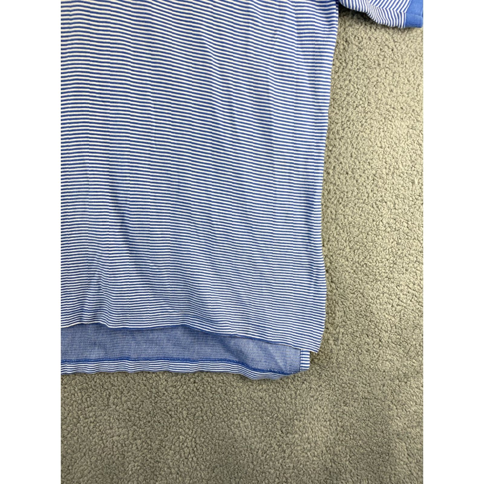 Polo Ralph Lauren VINTAGE Polo Ralph Lauren Polo Shirt Men Short Sleeve Striped Button-Down 2XL Blue / 37-11 90s Logo Size US XXL / EU 58 / 5 - 5 Thumbnail