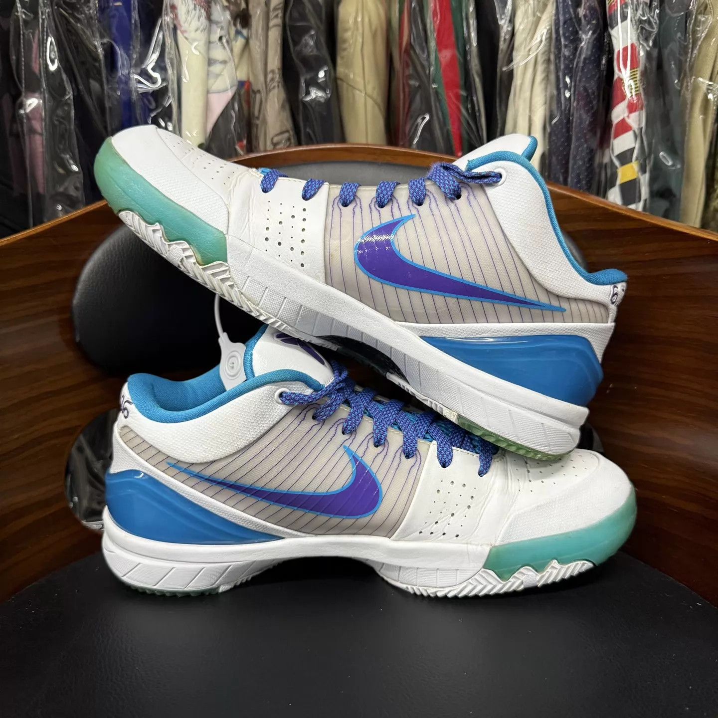 Nike Kobe 4 White Blue Draft Day All-Star 42.5 Size US 9.5 / EU 42-43 - 7 Thumbnail
