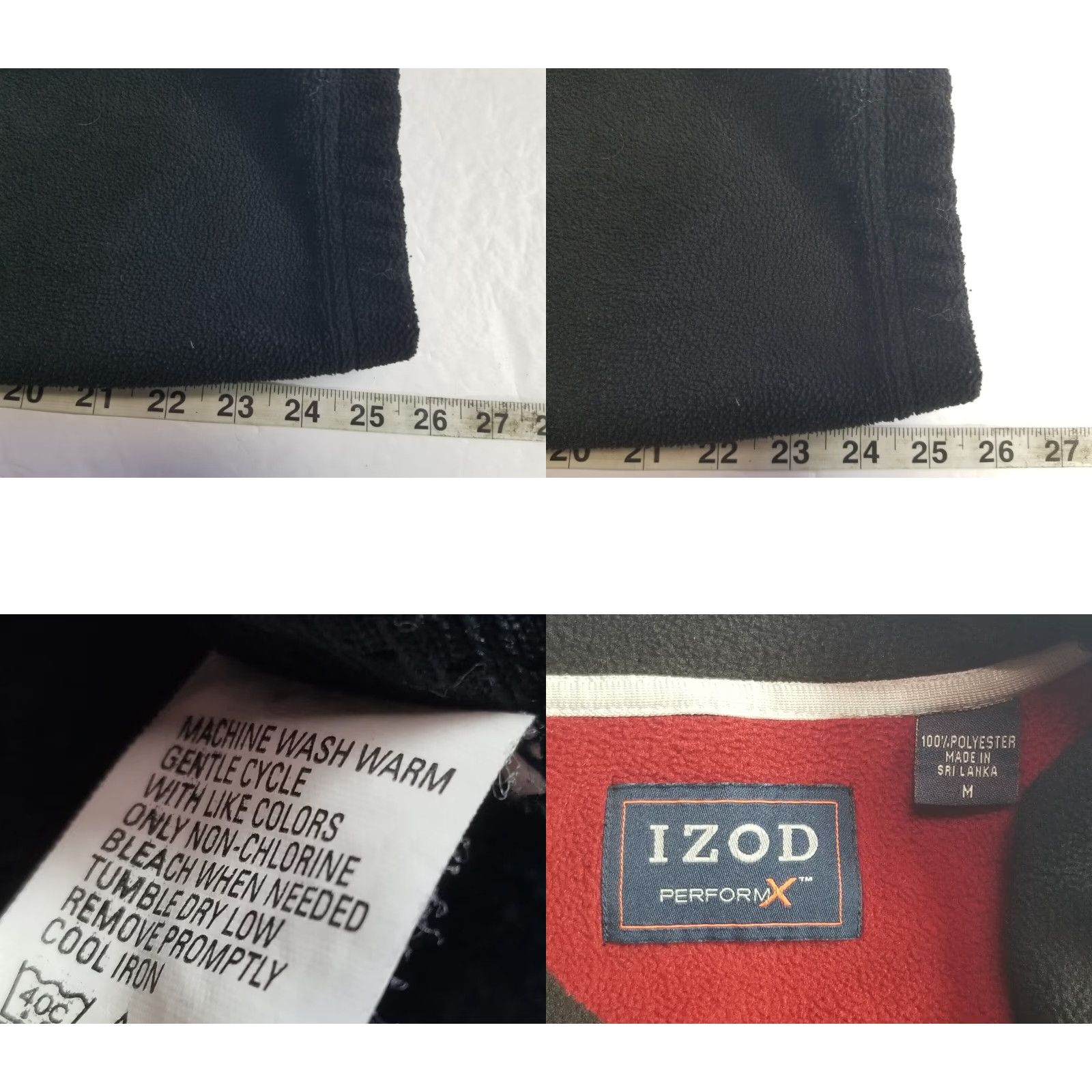Izod IZOD PerformX Ratio Sweater Jacket 1/4 Zip Pullover Fleece Black Size Medium Size US M / EU 48-50 / 2 - 8 Thumbnail