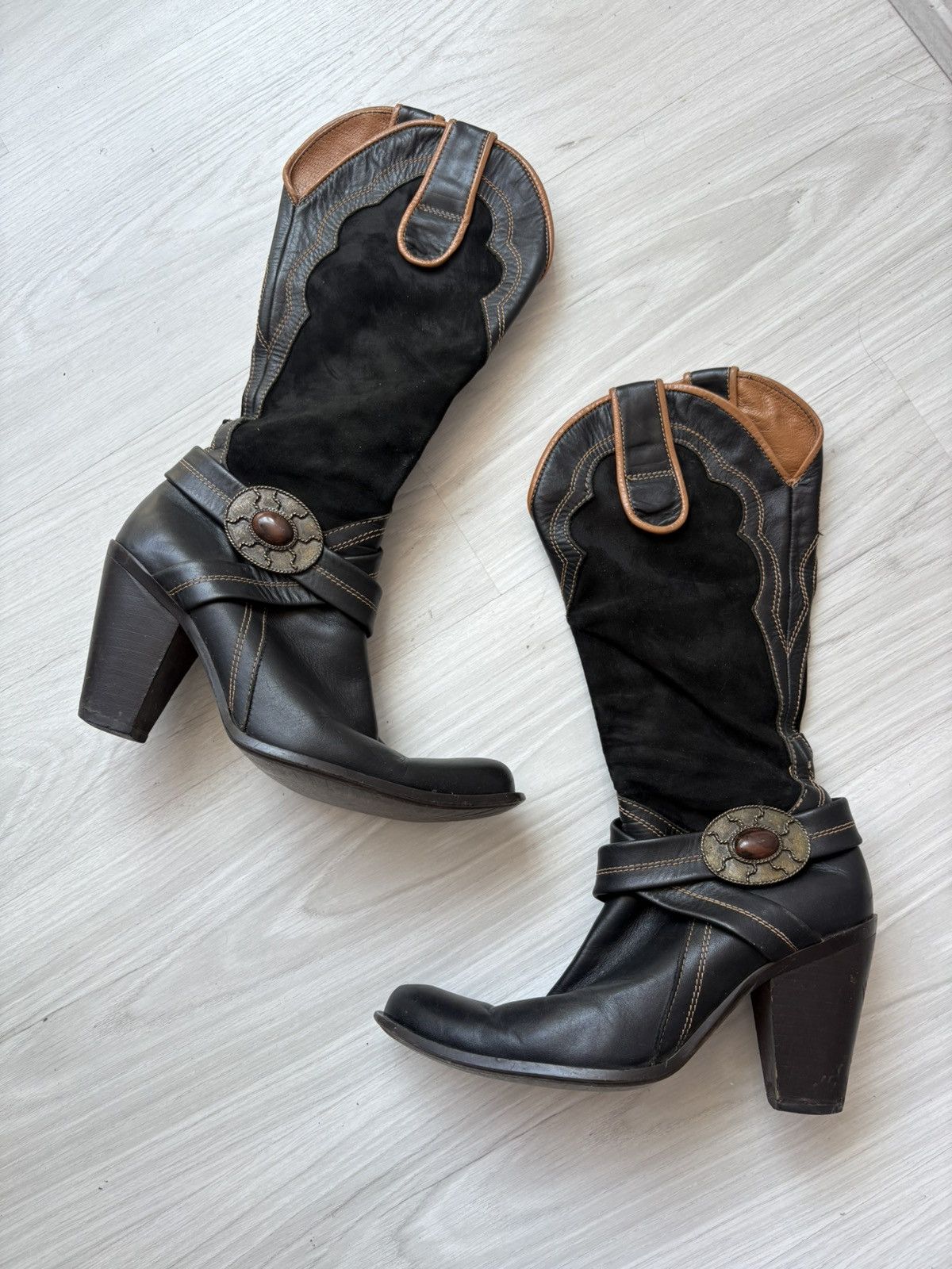 Vintage Y2k leather boots Size US 8 / IT 38 - 18 Thumbnail