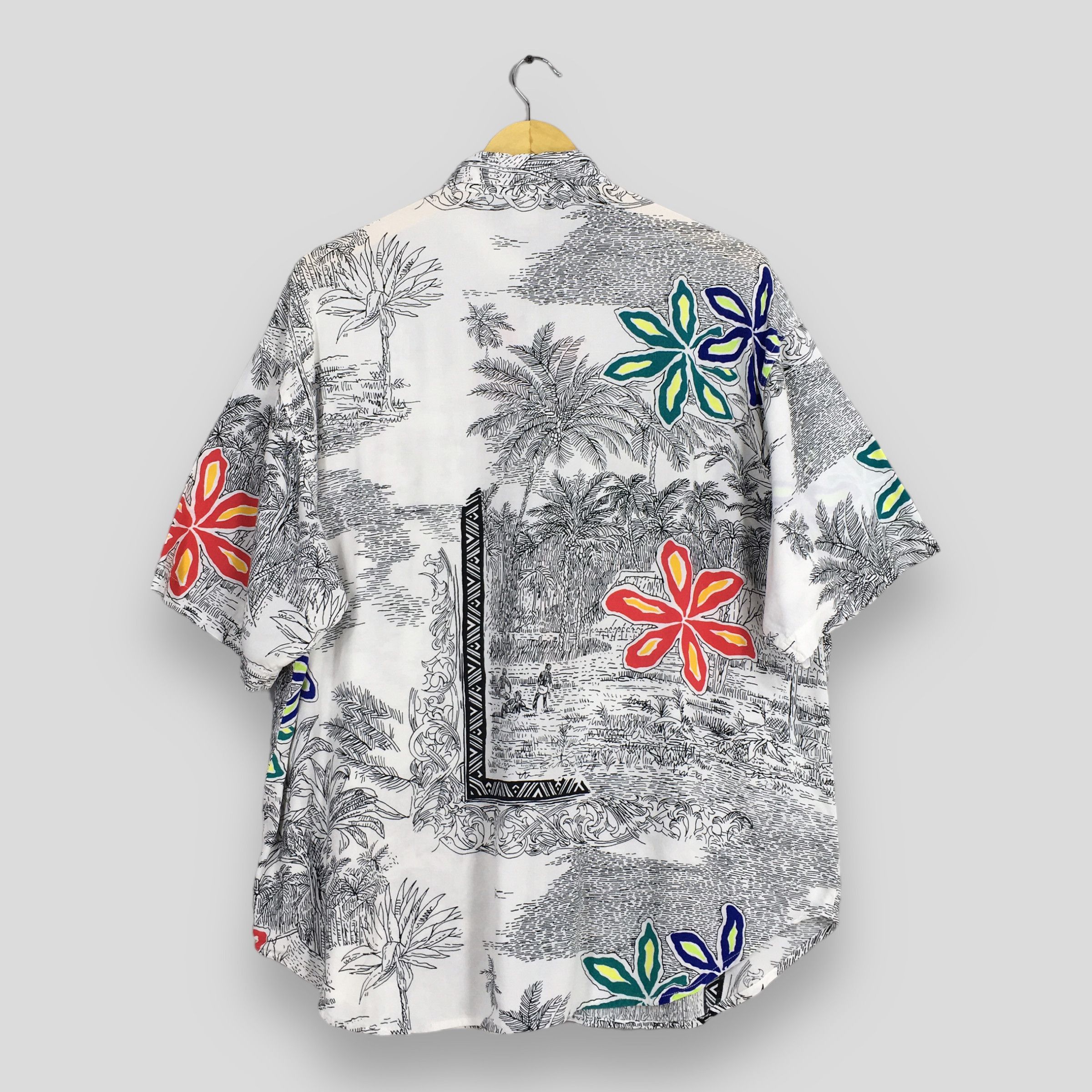 UNIONBAY Unionbay Summer Hawaiian Flower Art Rayon Shirt Medium Size US M / EU 48-50 / 2 - 6 Thumbnail