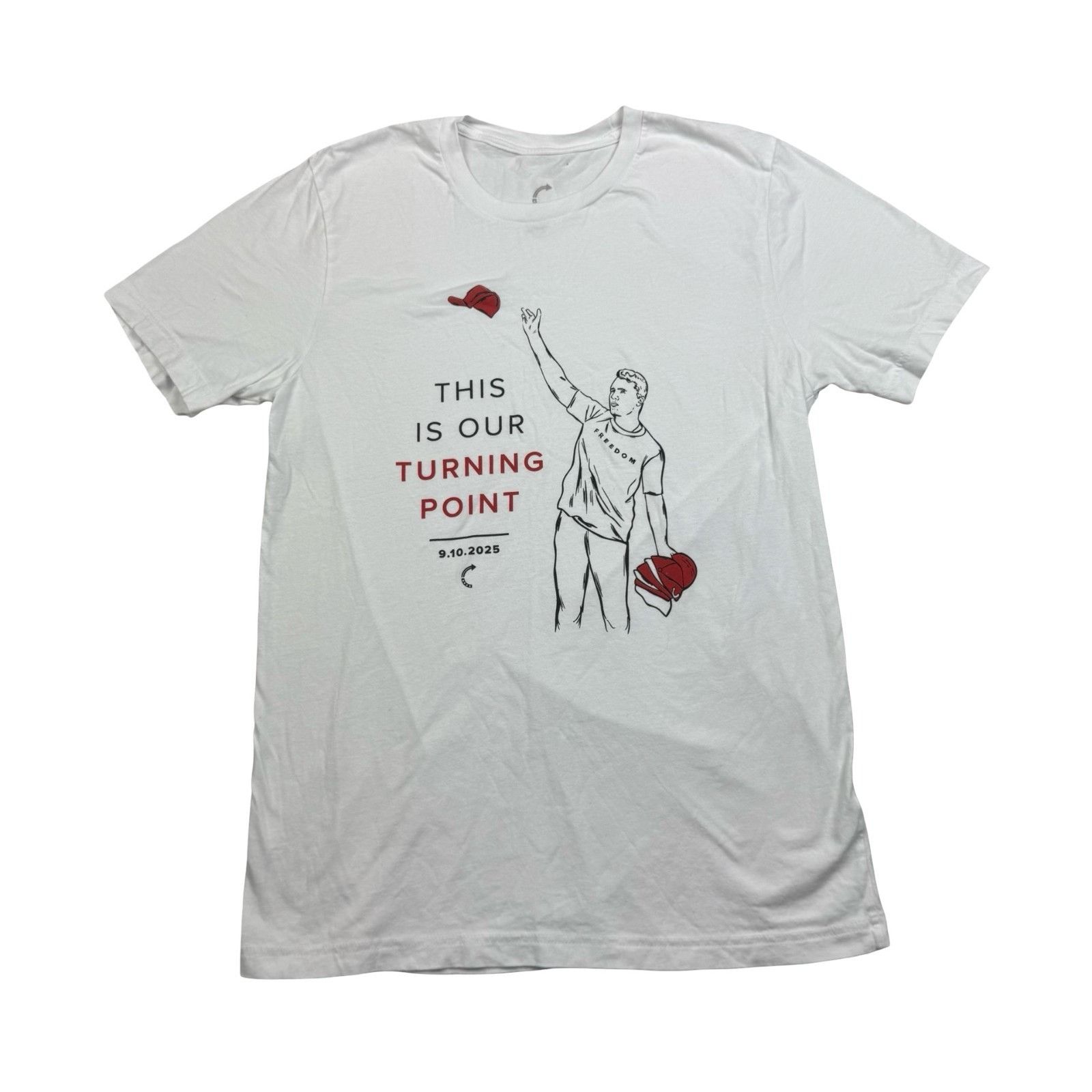 Other Turning Point Charlie Kirk Men’s S/S Cotton T-Shirt White • Size US M / EU 48-50 / 2 - 2 Thumbnail