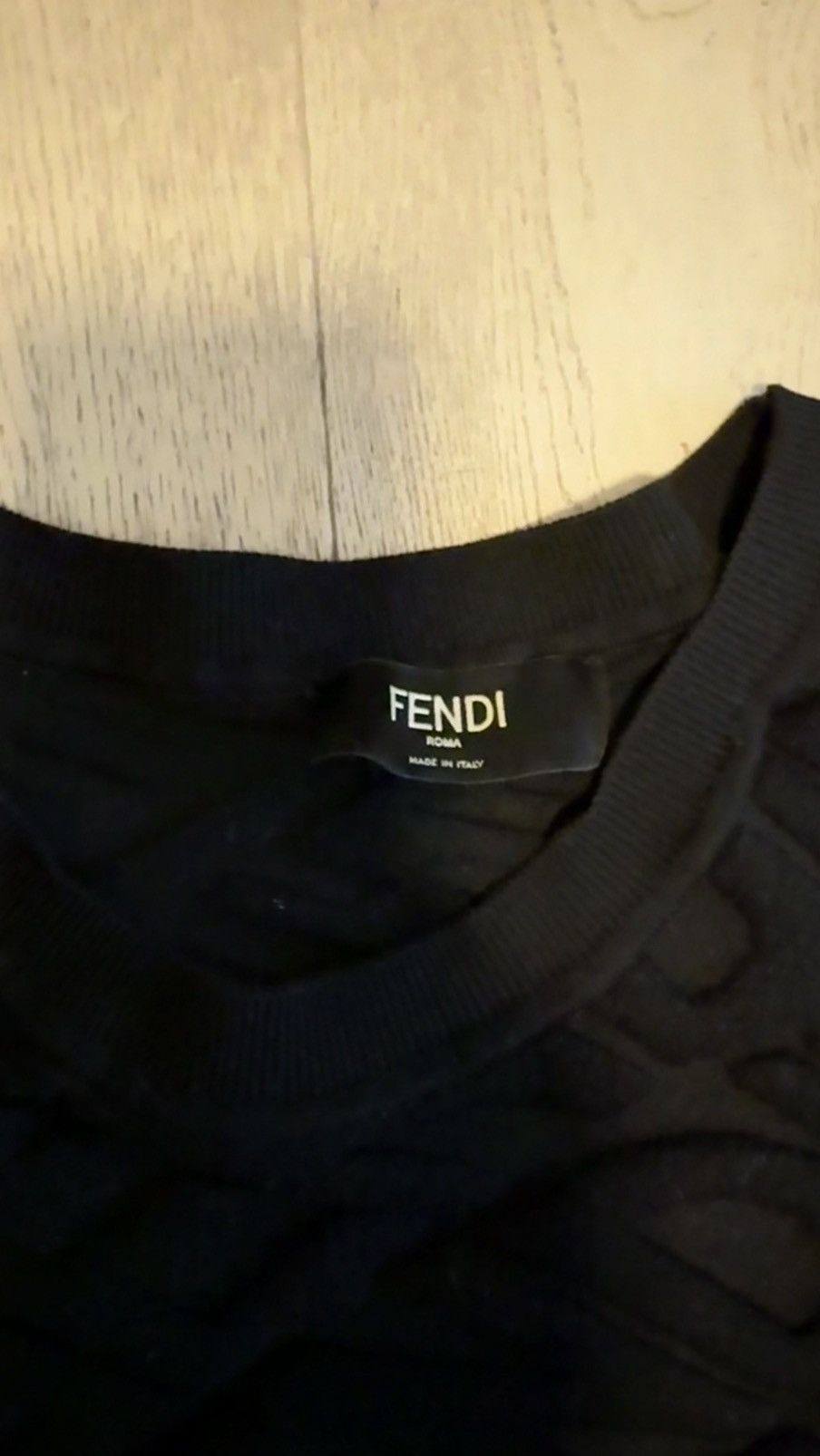 Fendi FENDI Logo Embossed Stretch Wool Sweater Size US L / EU 52-54 / 3 - 3 Thumbnail