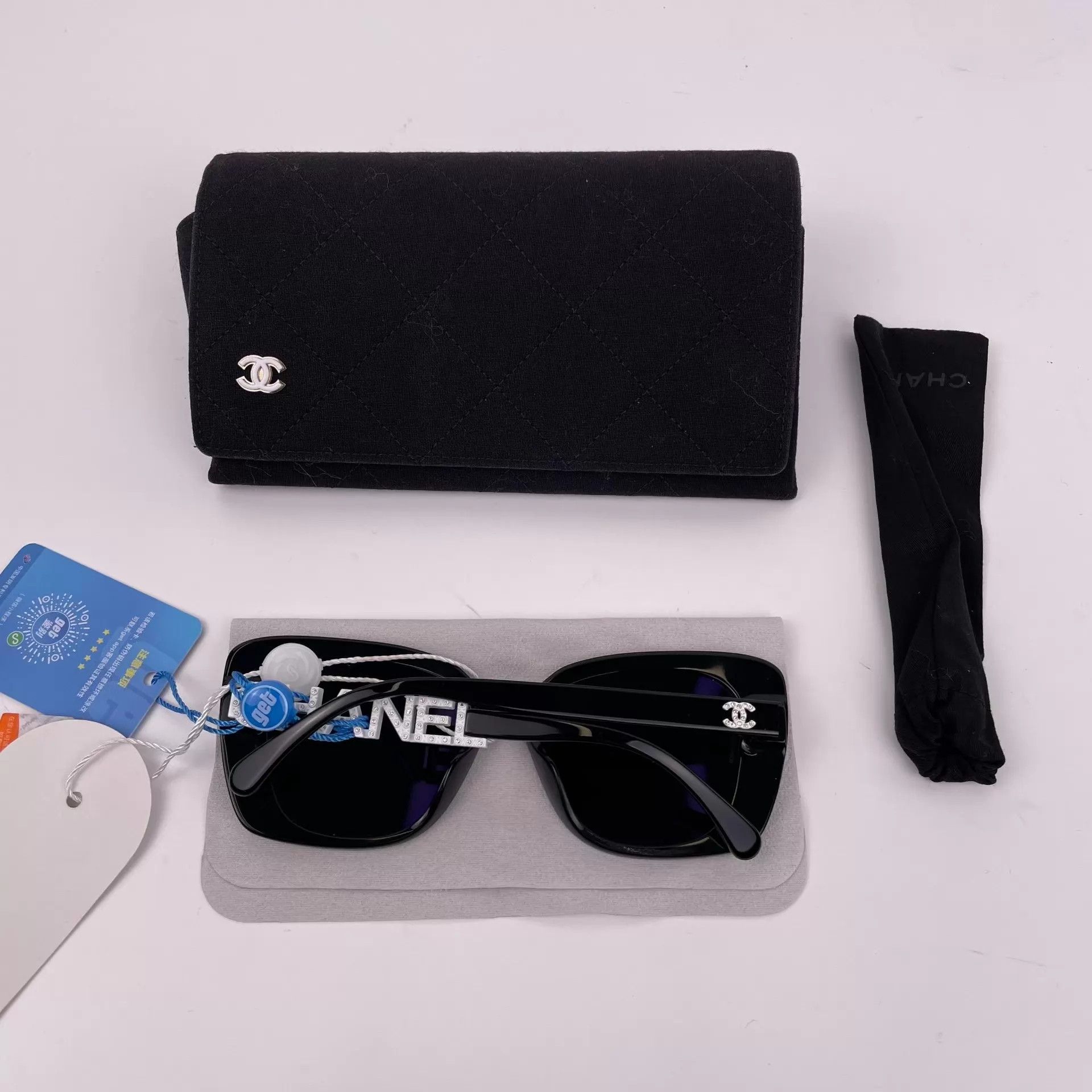 Chanel Chanel Crystal CC Logo Sunglasses Size ONE SIZE - 2 Thumbnail