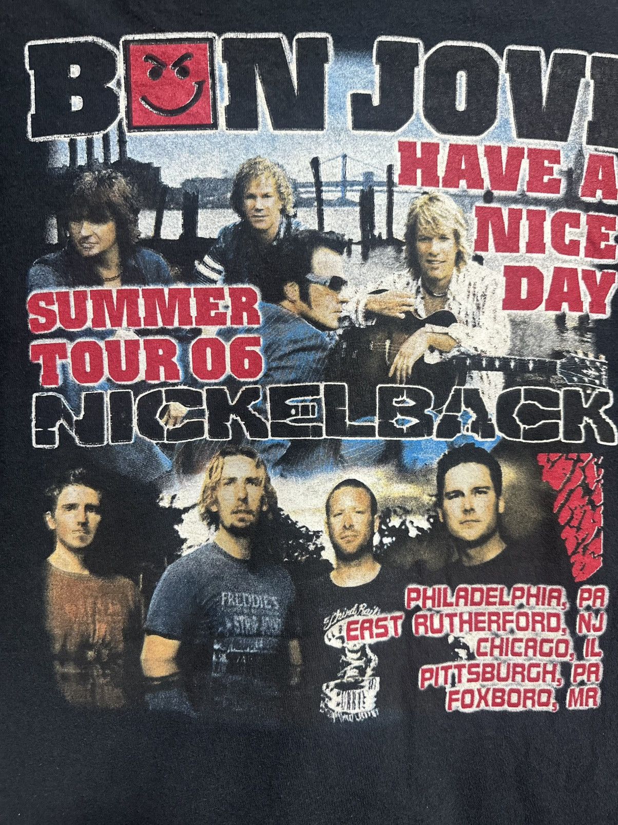 Band Tees × Jerzees × Vintage Vintage Bon Jovi Tour Tee Size US L / EU 52-54 / 3 - 7 Thumbnail