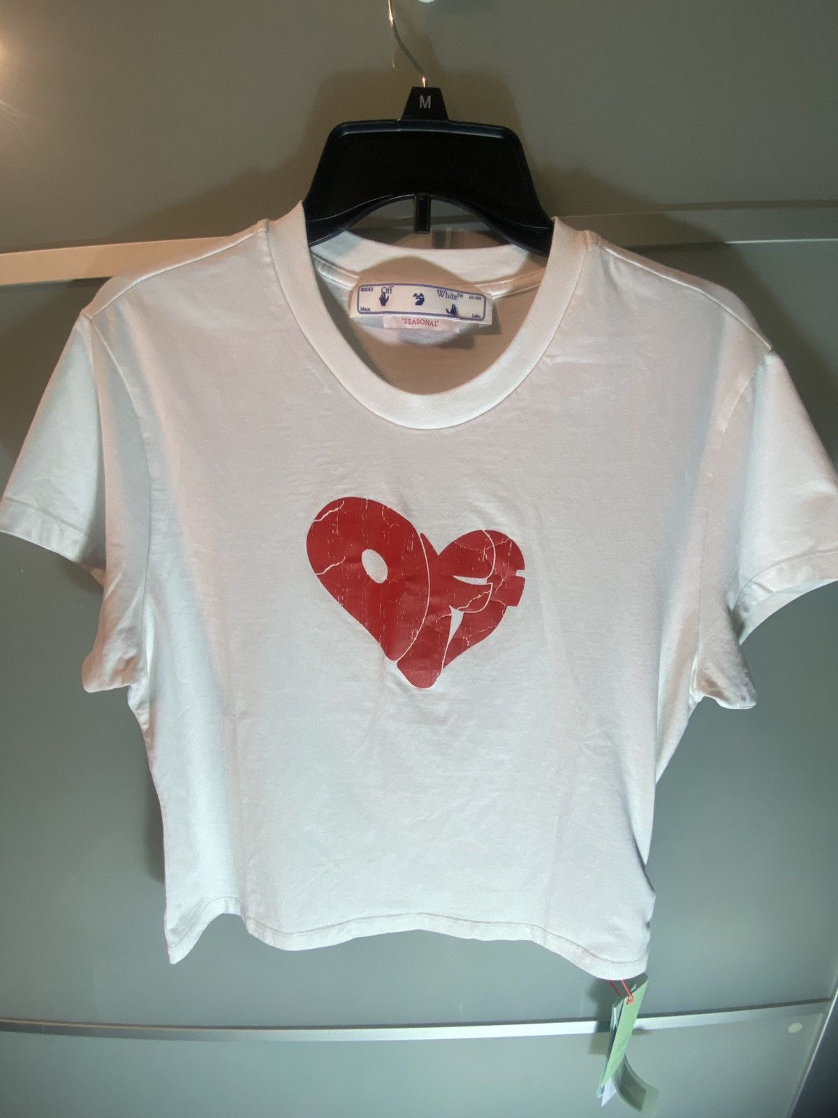 Off-White Off White Crack Off Heart Fitted Tee XL Size XL / US 12-14 / IT 48-50 - 1 Thumbnail