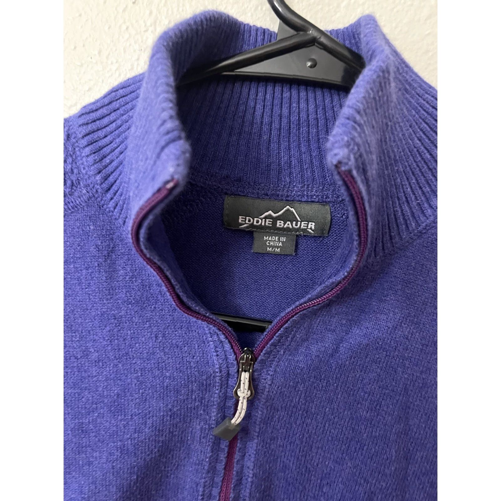 Eddie Bauer Eddie Bauer Pullover Sweater 1/4 Zip Fleece Blue Medium Women Casual Size M / US 6-8 / IT 42-44 - 3 Thumbnail