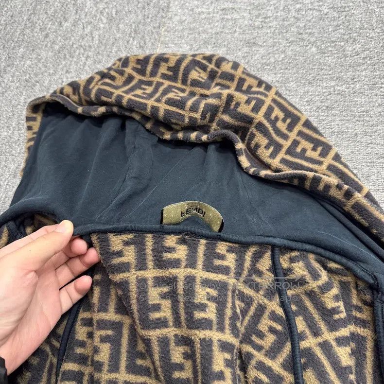 Fendi Fendi Double F Logo Hoodie Size US XL / EU 56 / 4 - 3 Thumbnail
