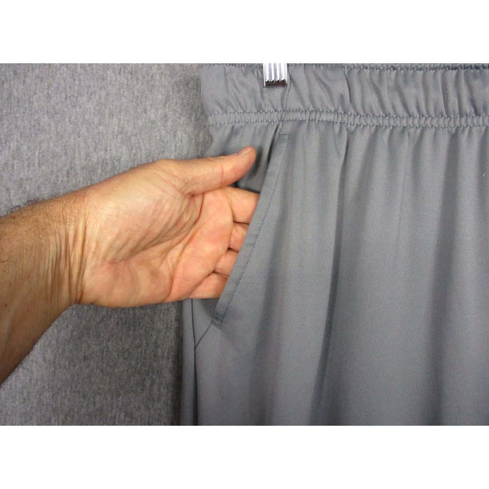 Nike Nike Dri-FIT Pants Mens S Gray Track Zip Hem Pockets FB7509-084 Size US 29 - 3 Thumbnail