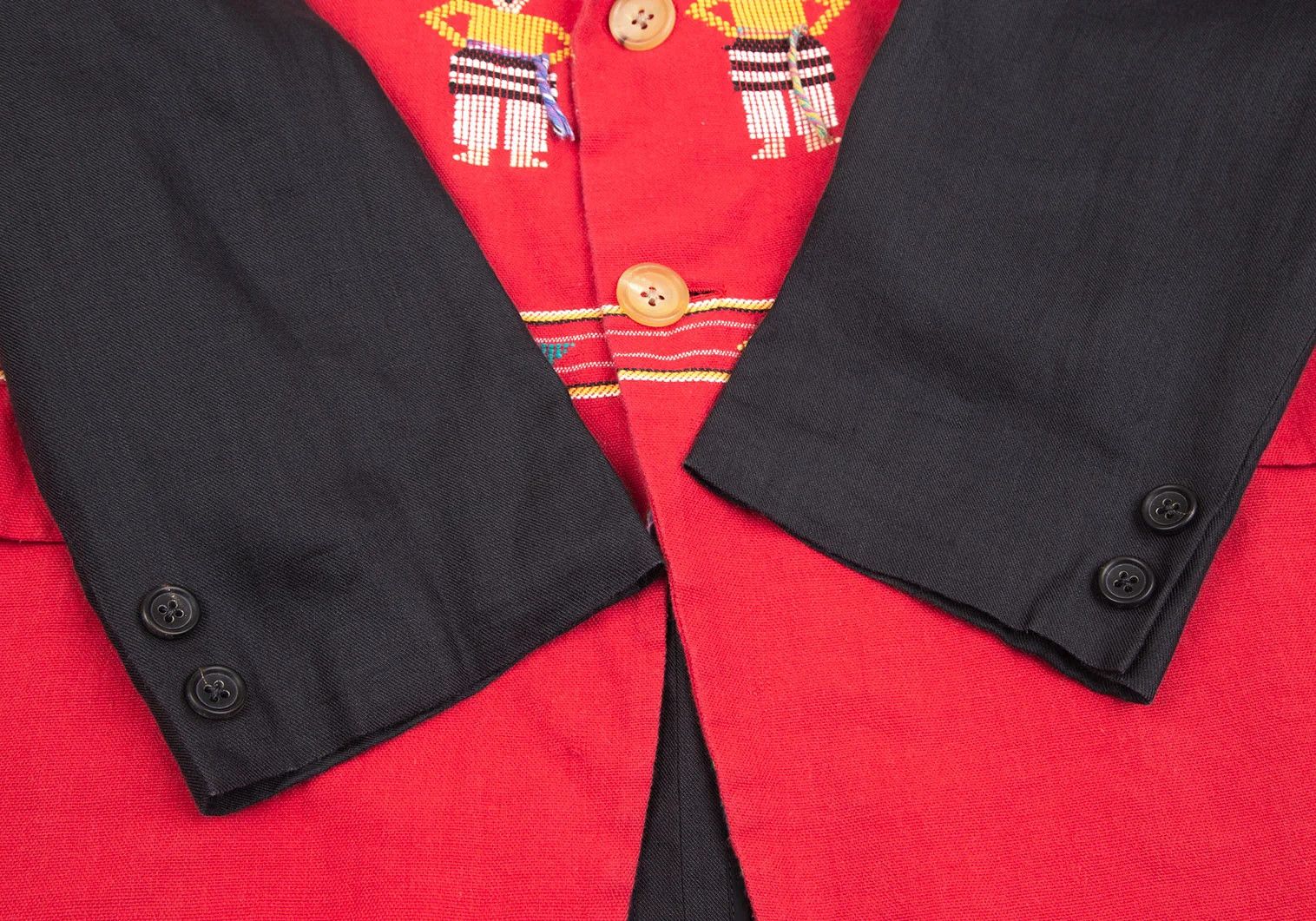 Yohji Yamamoto Yohji Yamamoto Bi-Color Jacket Red Black Size US M / EU 48-50 / 2 - 11 Thumbnail