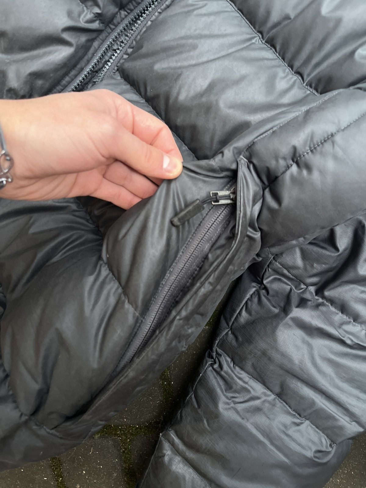 Nike × Vintage Grey Vintage Nike swoosh puffer jacket 90s boxy Size US XL / EU 56 / 4 - 6 Thumbnail