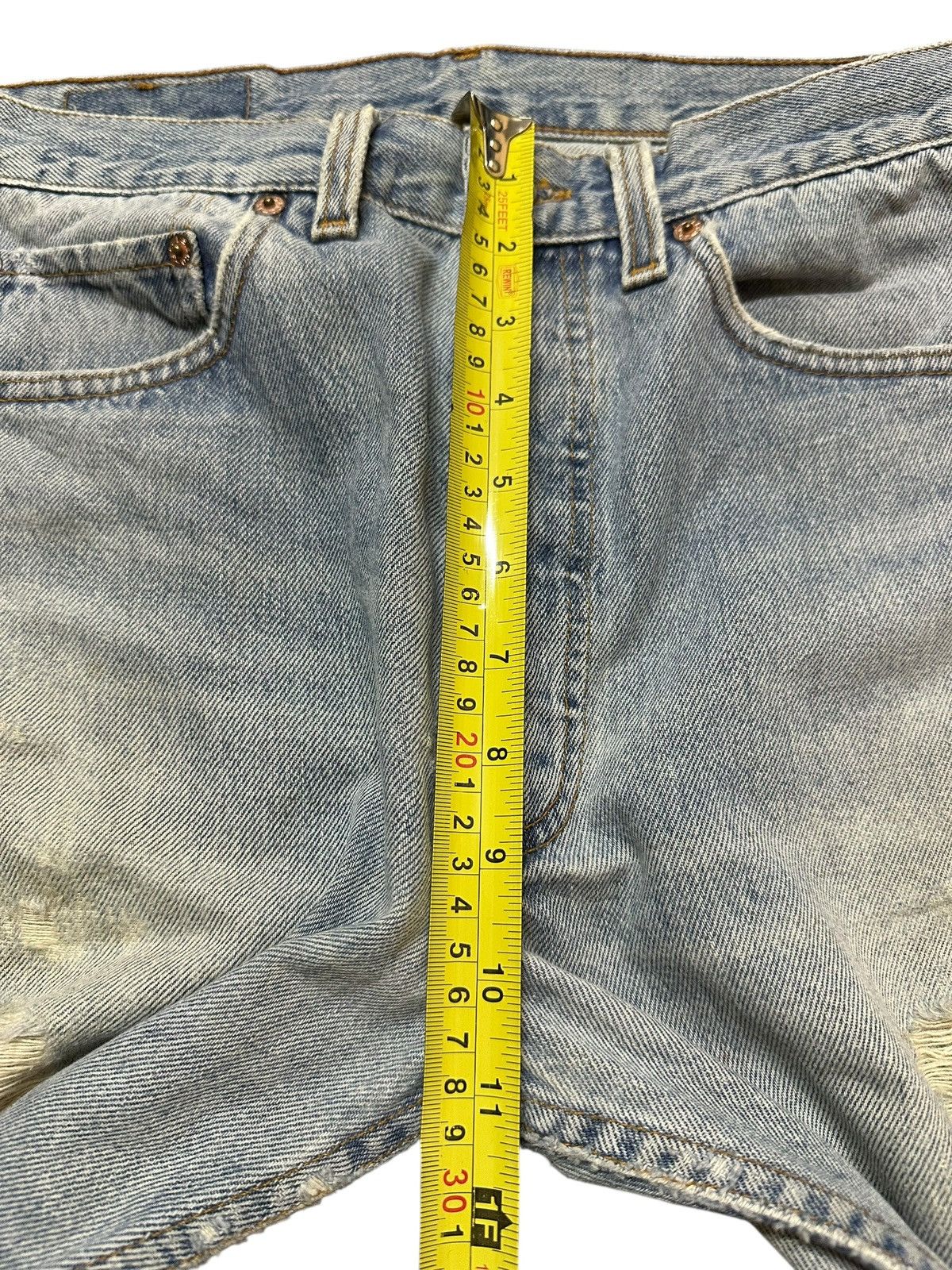 Levi's Vintage 80s Levis 501 Blue Wash Distressed Style Loose Jeans Size US 30 / EU 46 - 16 Thumbnail