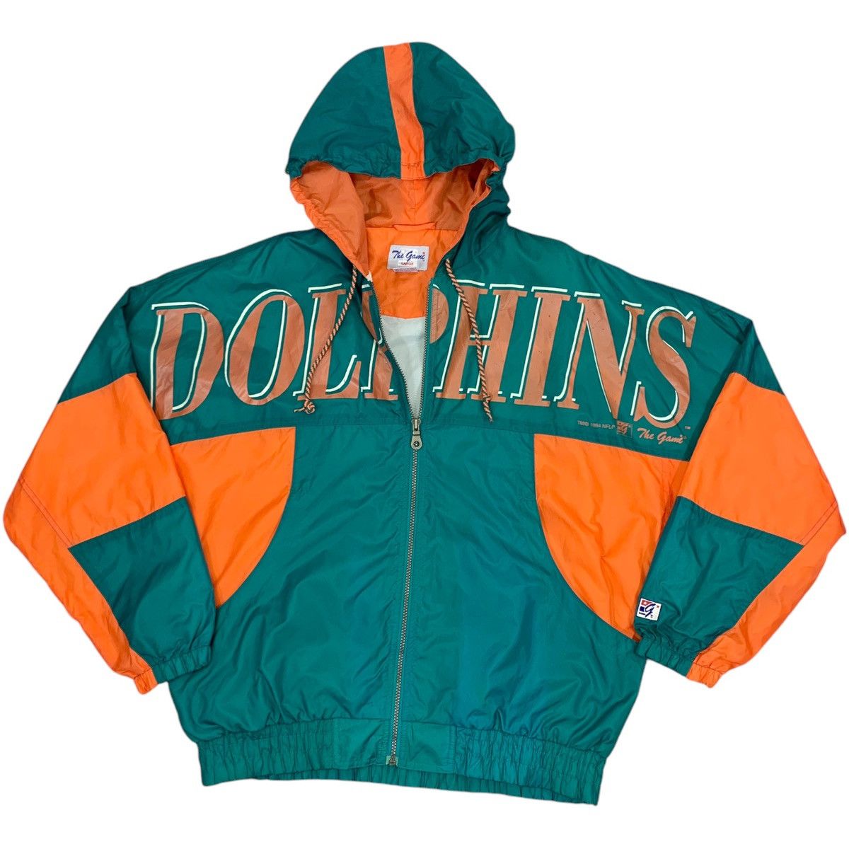 NFL × Vintage VINTAGE 90s MIAMI DOLPHIN THE GAMES NFL LIGHT HOODIE JACKET Size US L / EU 52-54 / 3 - 3 Thumbnail