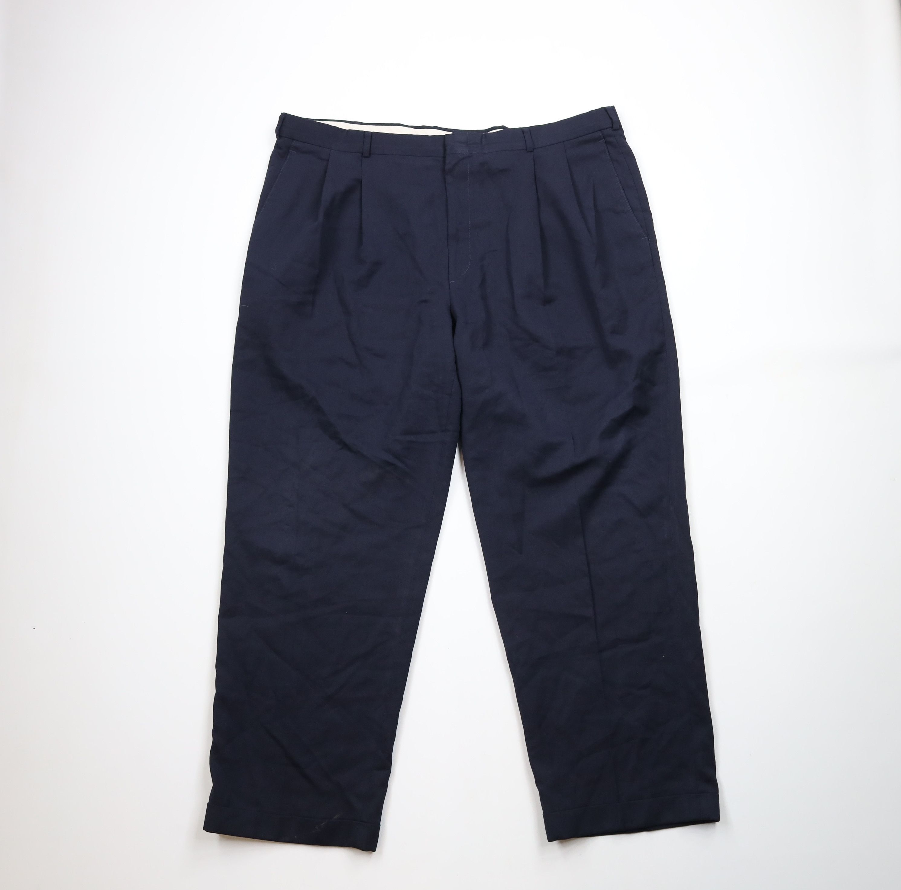 Vintage Vintage 90s Streetwear Wool Blend Wide Leg Chino Pants Size US 44 / EU 60 - 1 Thumbnail