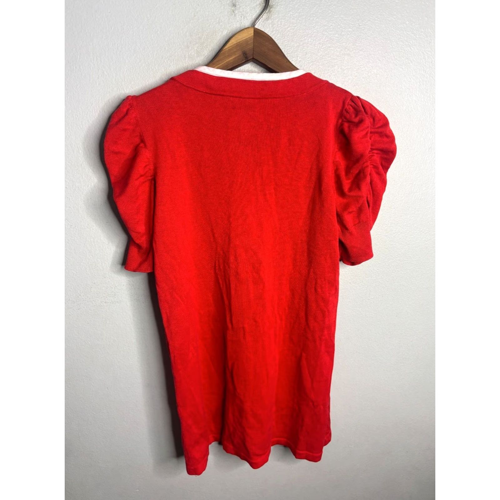 Doublet VTG 80's Cardigan Sweater Womens M Puff Sleeve Double Button Layered 6711 Size S / US 4 / IT 40 - 6 Thumbnail