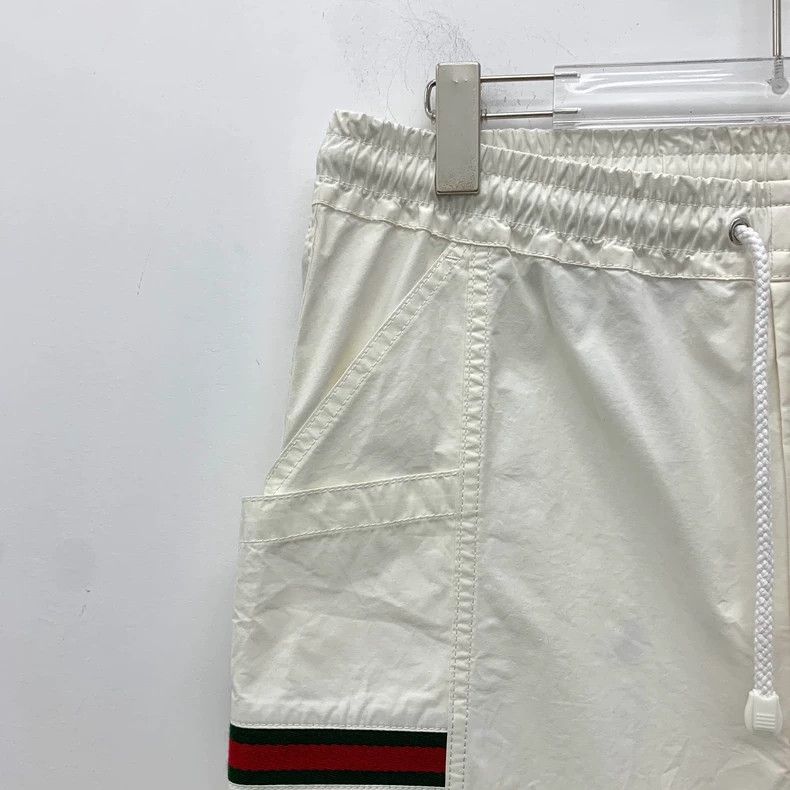 Gucci Gucci White striped webbing cotton drawstring casual trouse Size US 32 / EU 48 - 3 Thumbnail