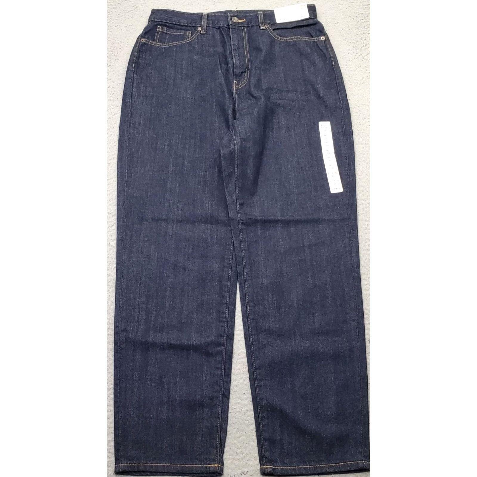 Uniqlo Uniqlo Women Jeans 7 Blue Denim Stretch Relaxed Fit Hi Rise Tapered Leg Jeans Size 28" / US 6 / IT 42 - 2 Thumbnail
